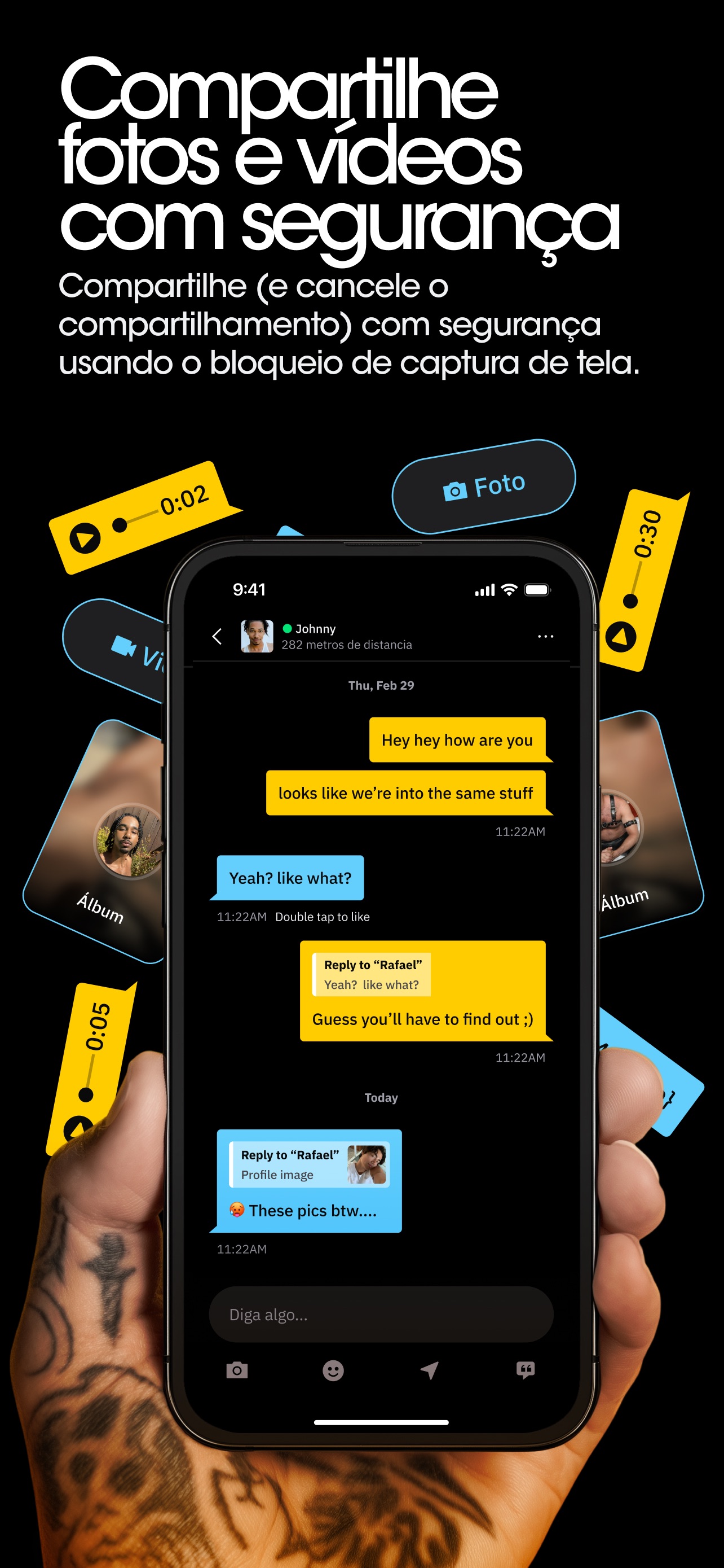 Captura de ecrã 4 da app Grindr - Conversa gay