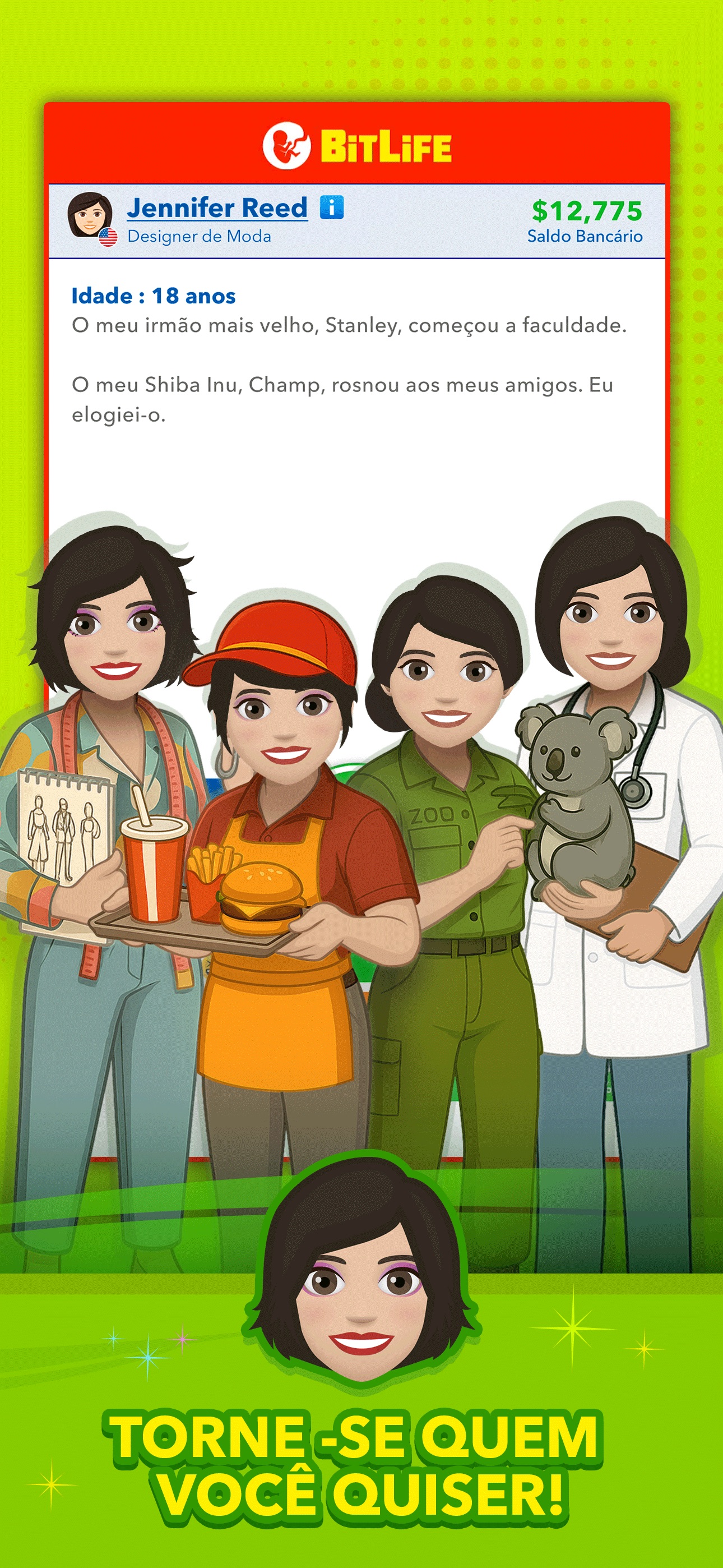 Captura de ecrã 4 da app BitLife - Simulação de Vida