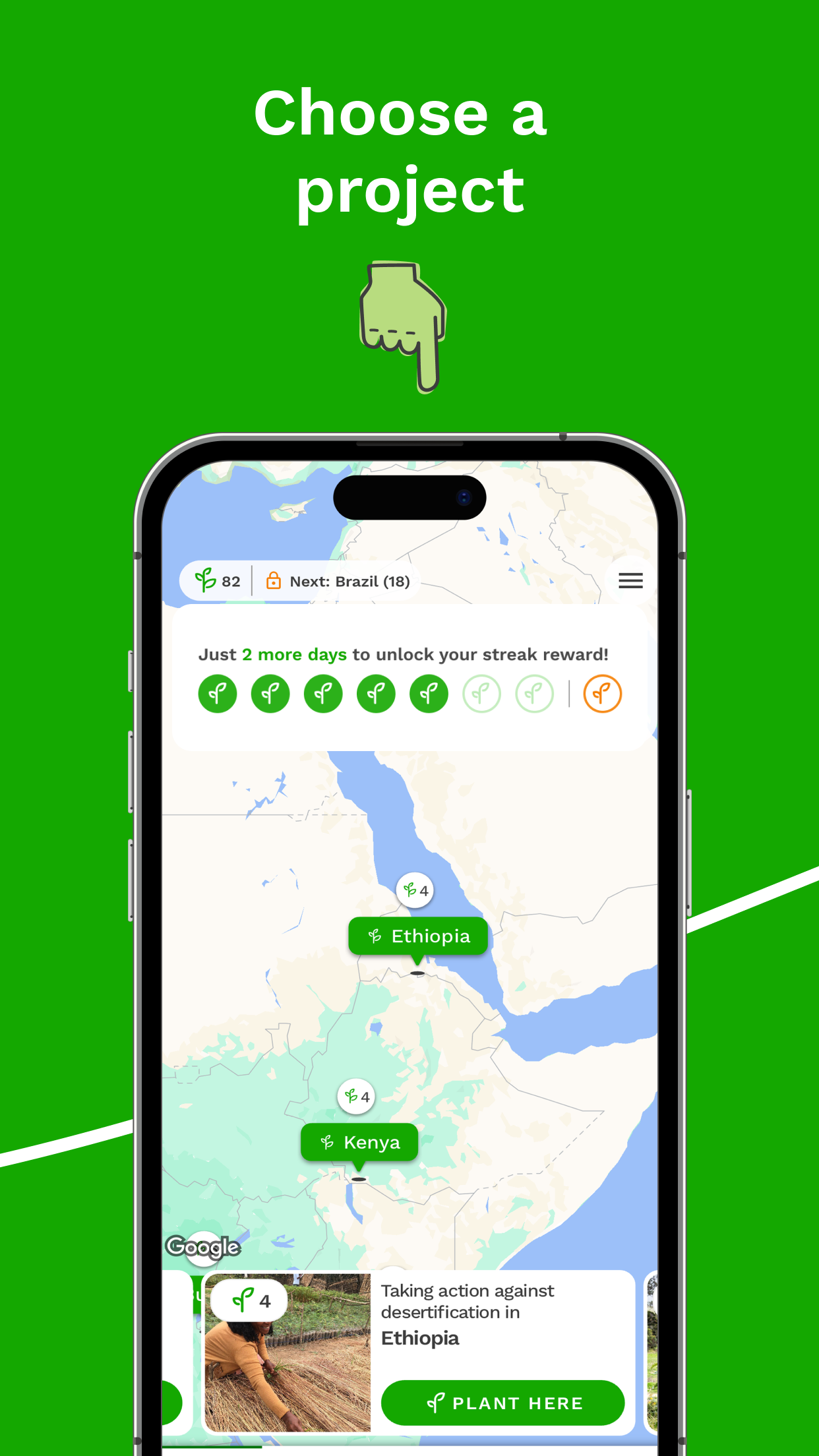 Captura de ecrã 2 da app Treeapp: Plant Trees for Free