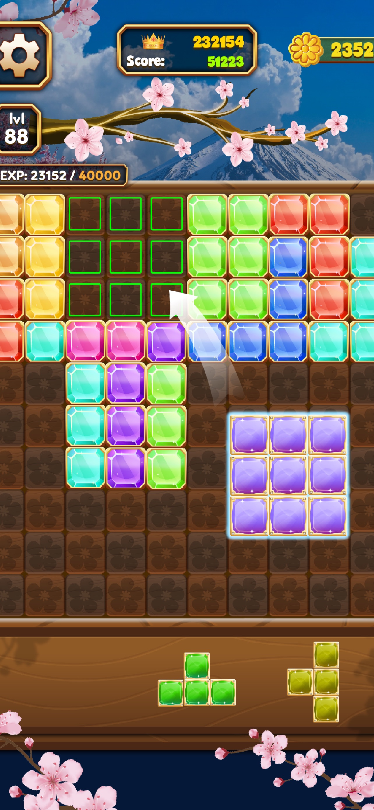 Captura de ecrã 2 da app Gem Block Puzzle Game