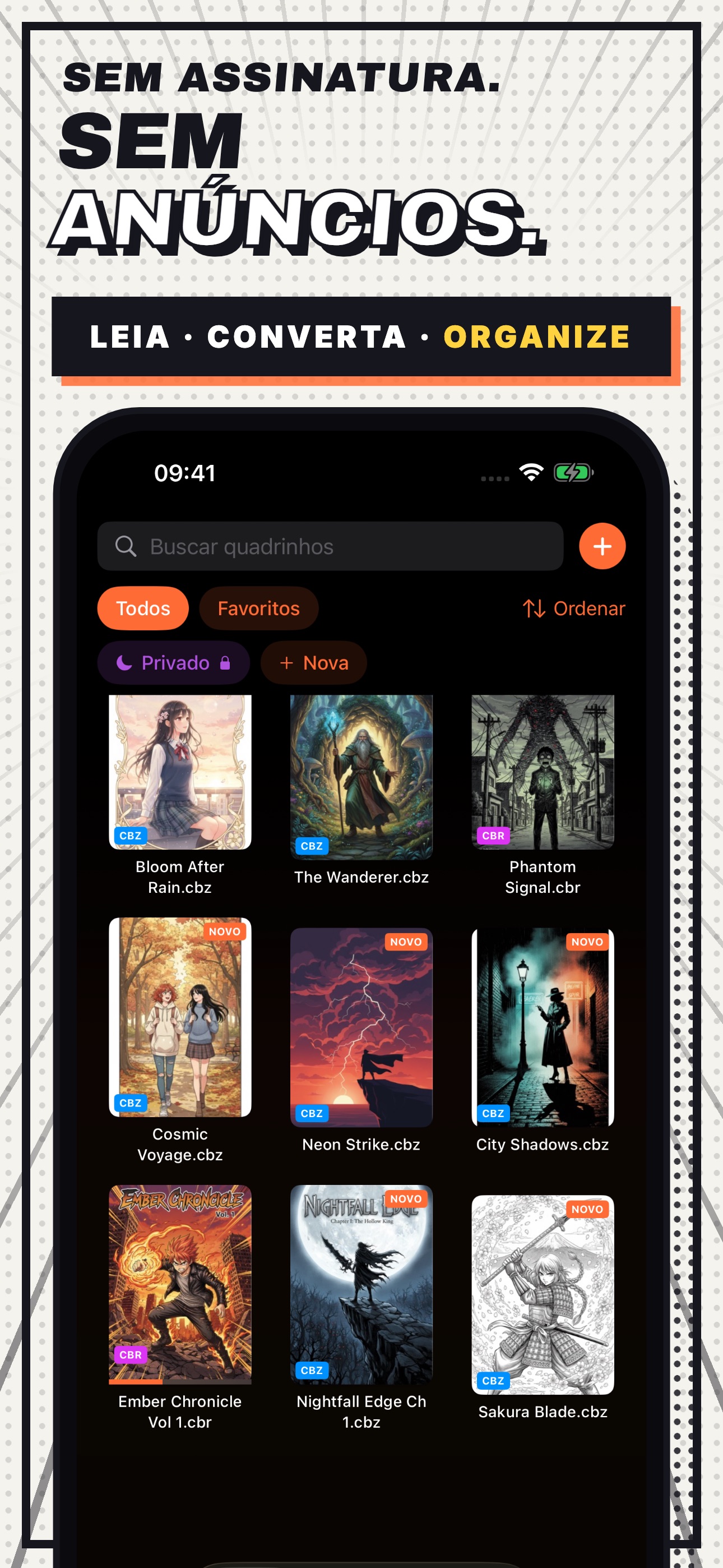 Captura de ecrã 1 da app ComicFlow - CBR & CBZ para PDF