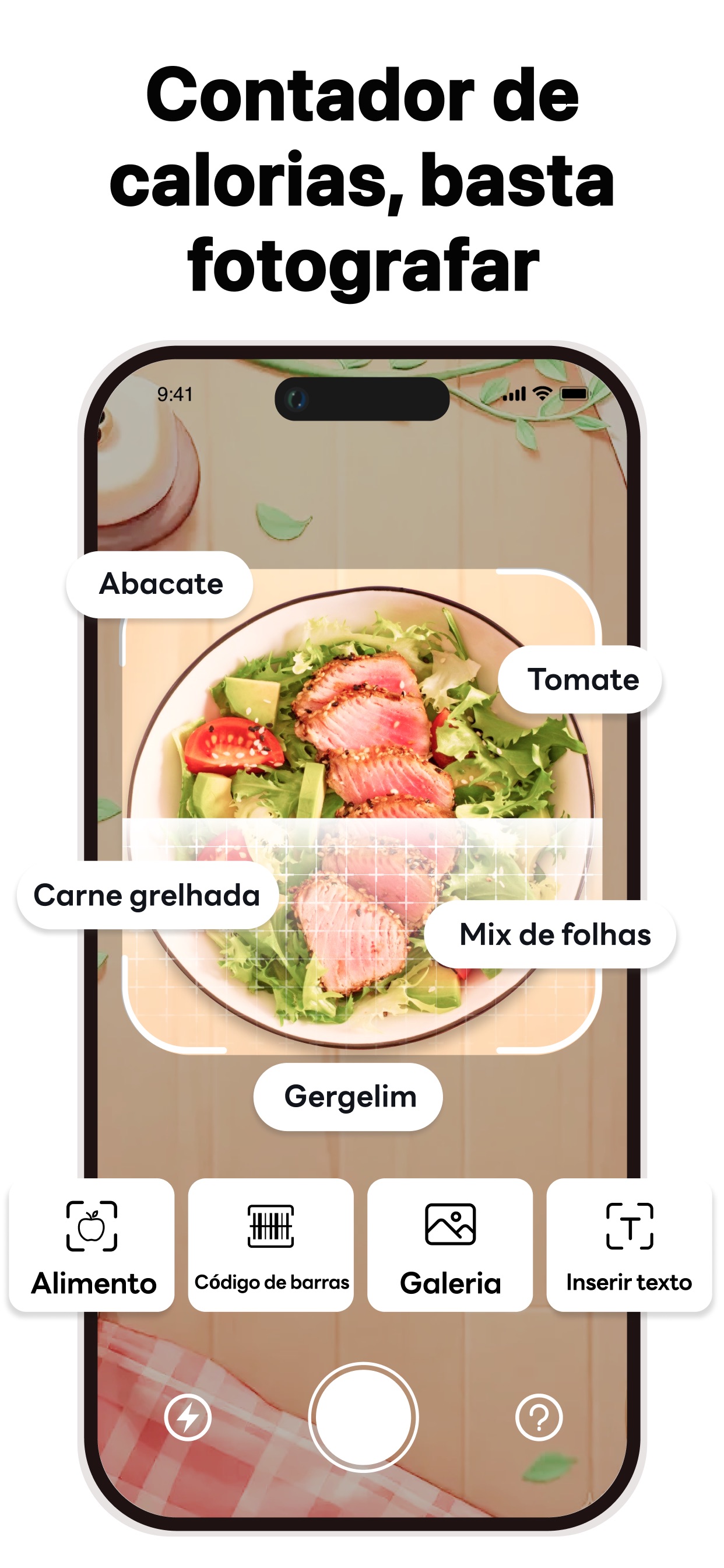 Captura de ecrã 2 da app Calorias e Dieta – FoodPilot