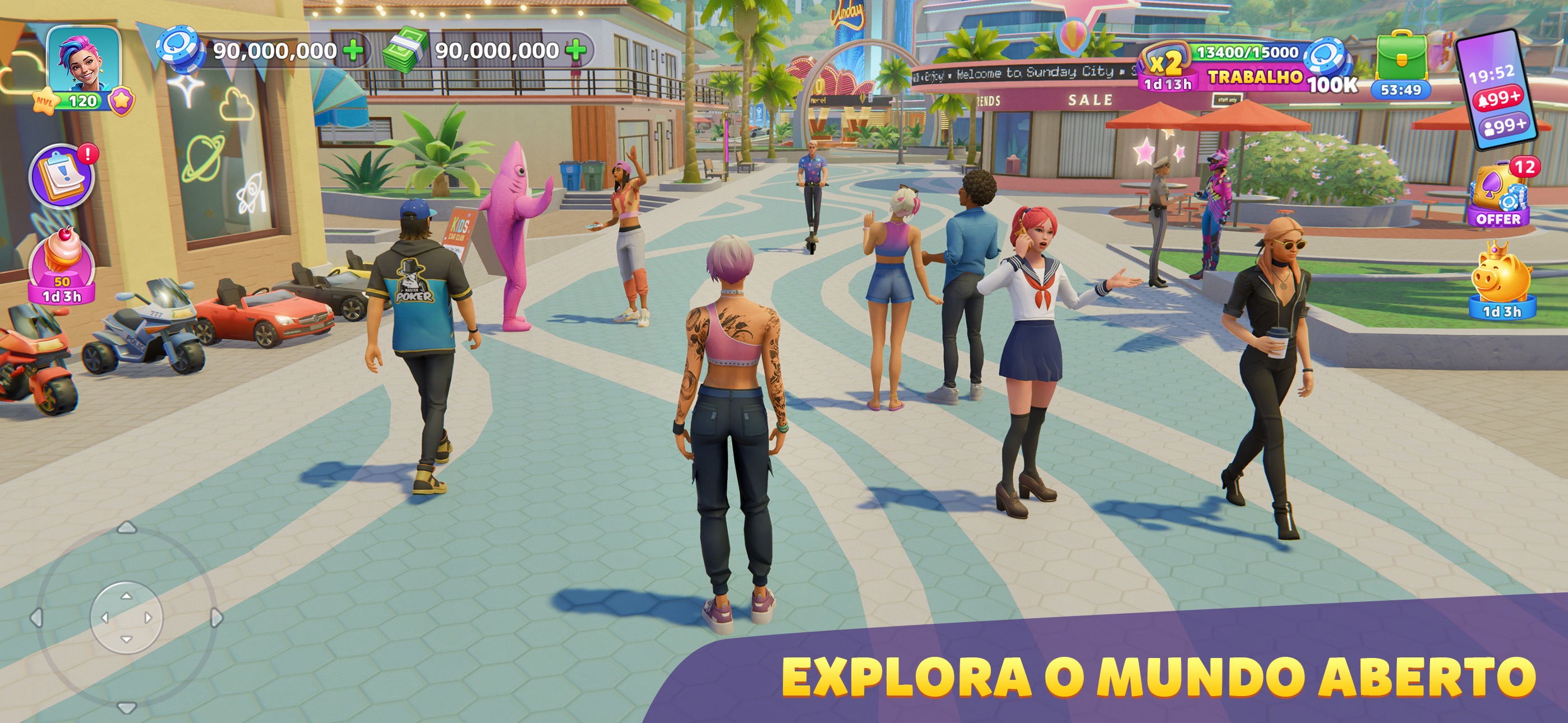 Captura de ecrã 1 da app Sunday City: Simulador de Vida