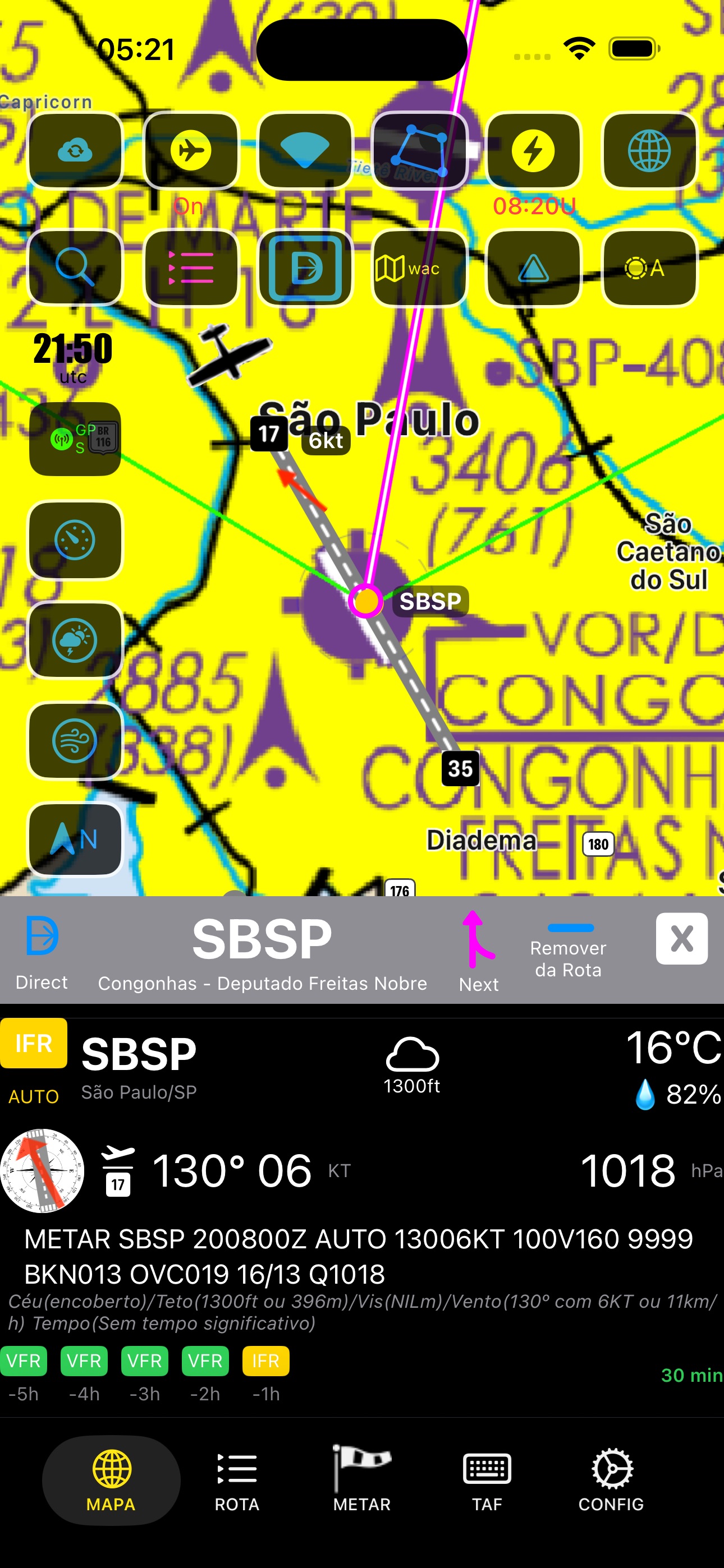 Captura de ecrã 2 da app Caelum NavWeather