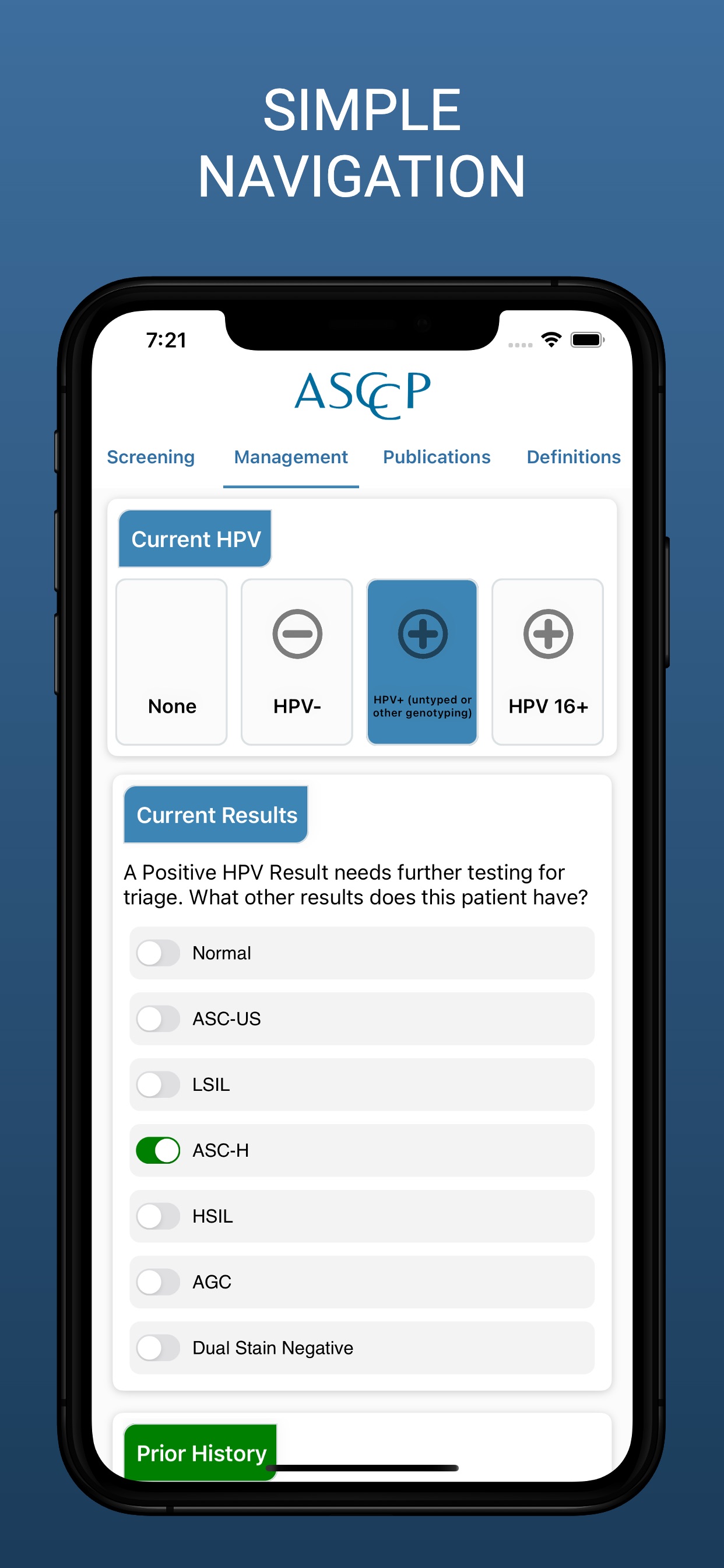 Captura de ecrã 3 da app ASCCP Management Guidelines