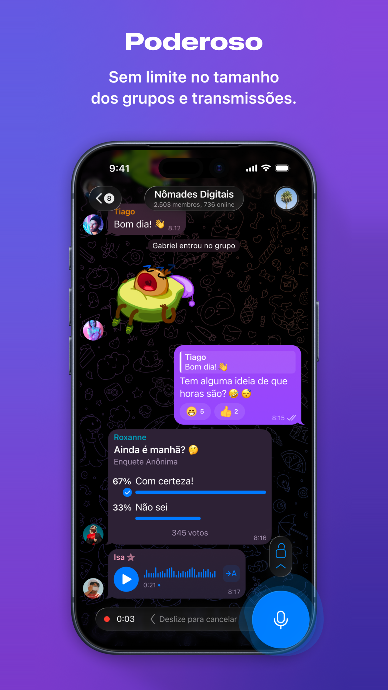 Captura de ecrã 2 da app Telegram Messenger