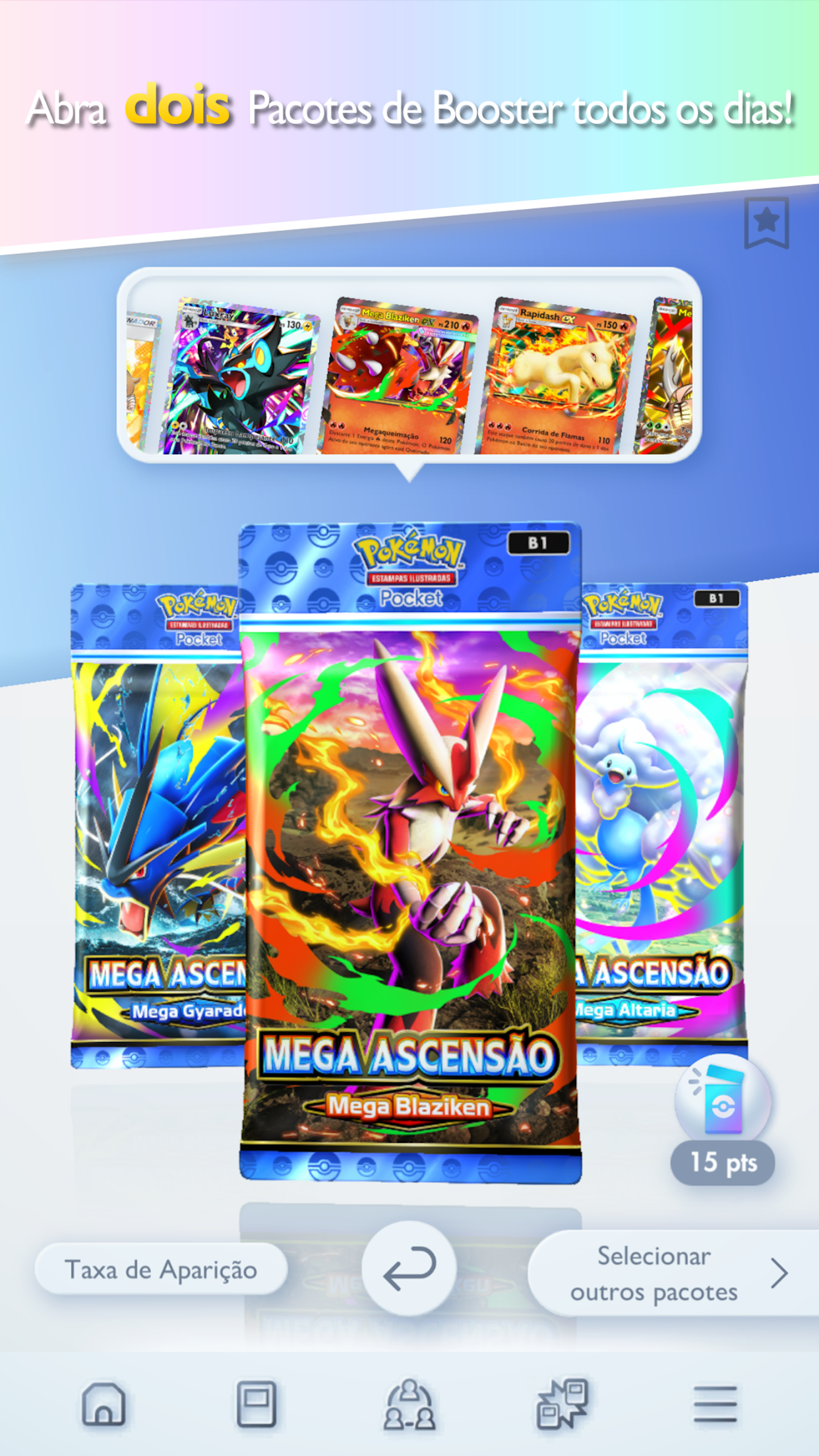 Captura de ecrã 1 da app Pokémon TCG Pocket