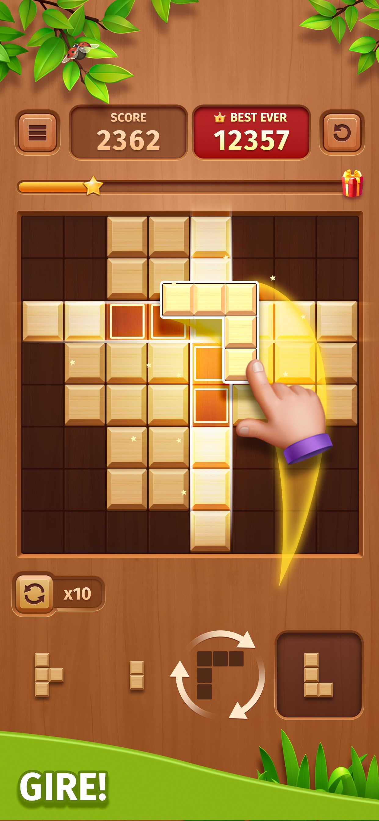Captura de ecrã 2 da app Cube Block - Jogo Puzzle Woody