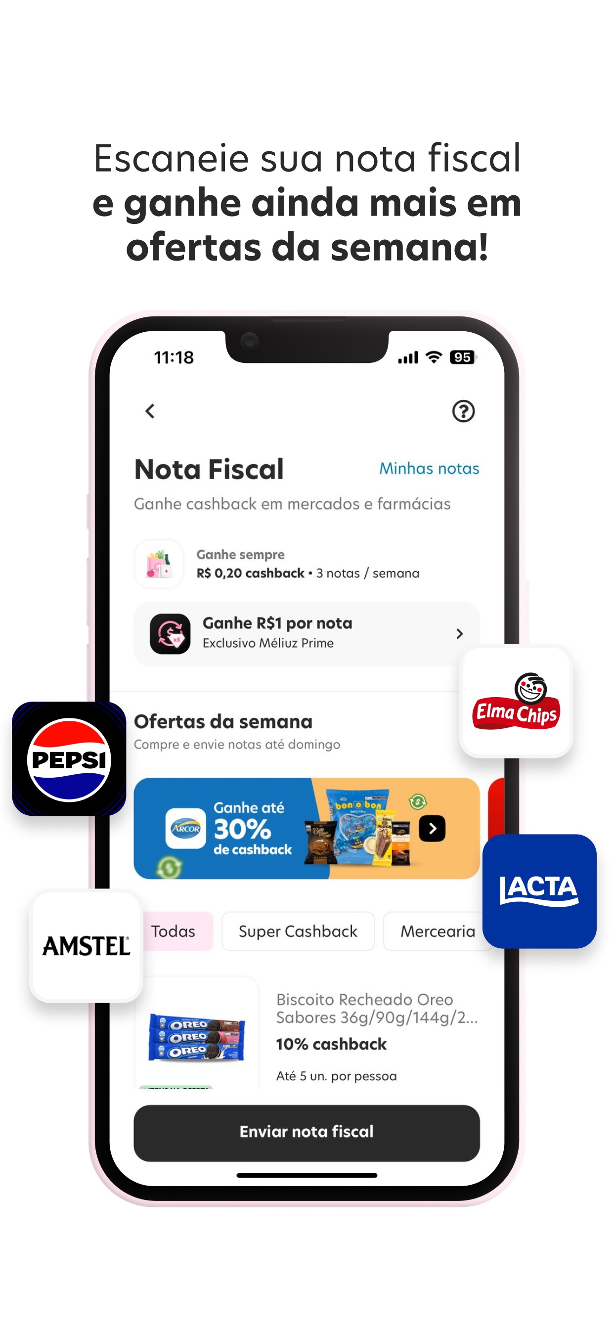Captura de ecrã 2 da app Méliuz: Cashback e Nota Fiscal