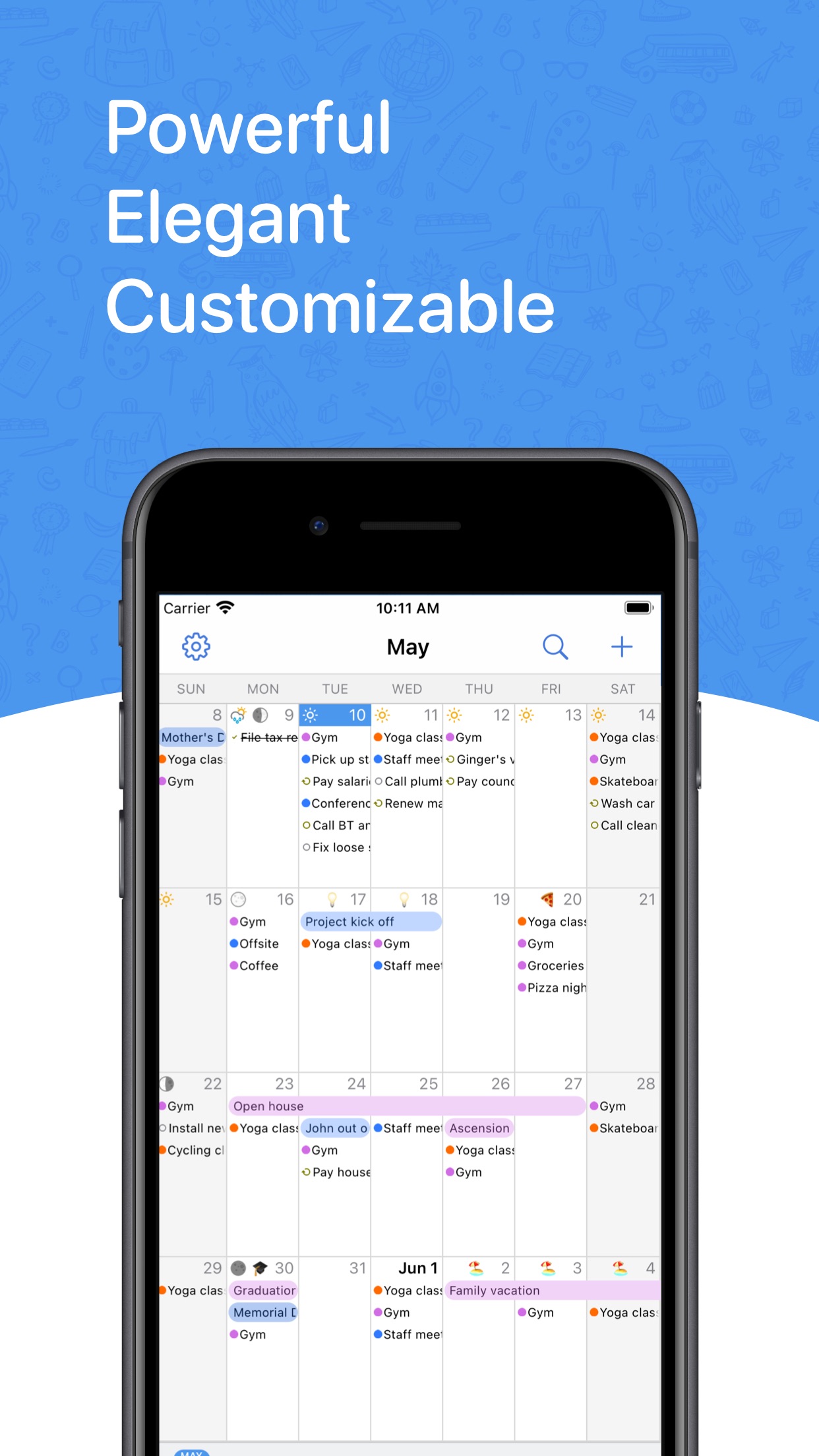 Captura de ecrã 1 da app BusyCal: Agenda e Lembretes