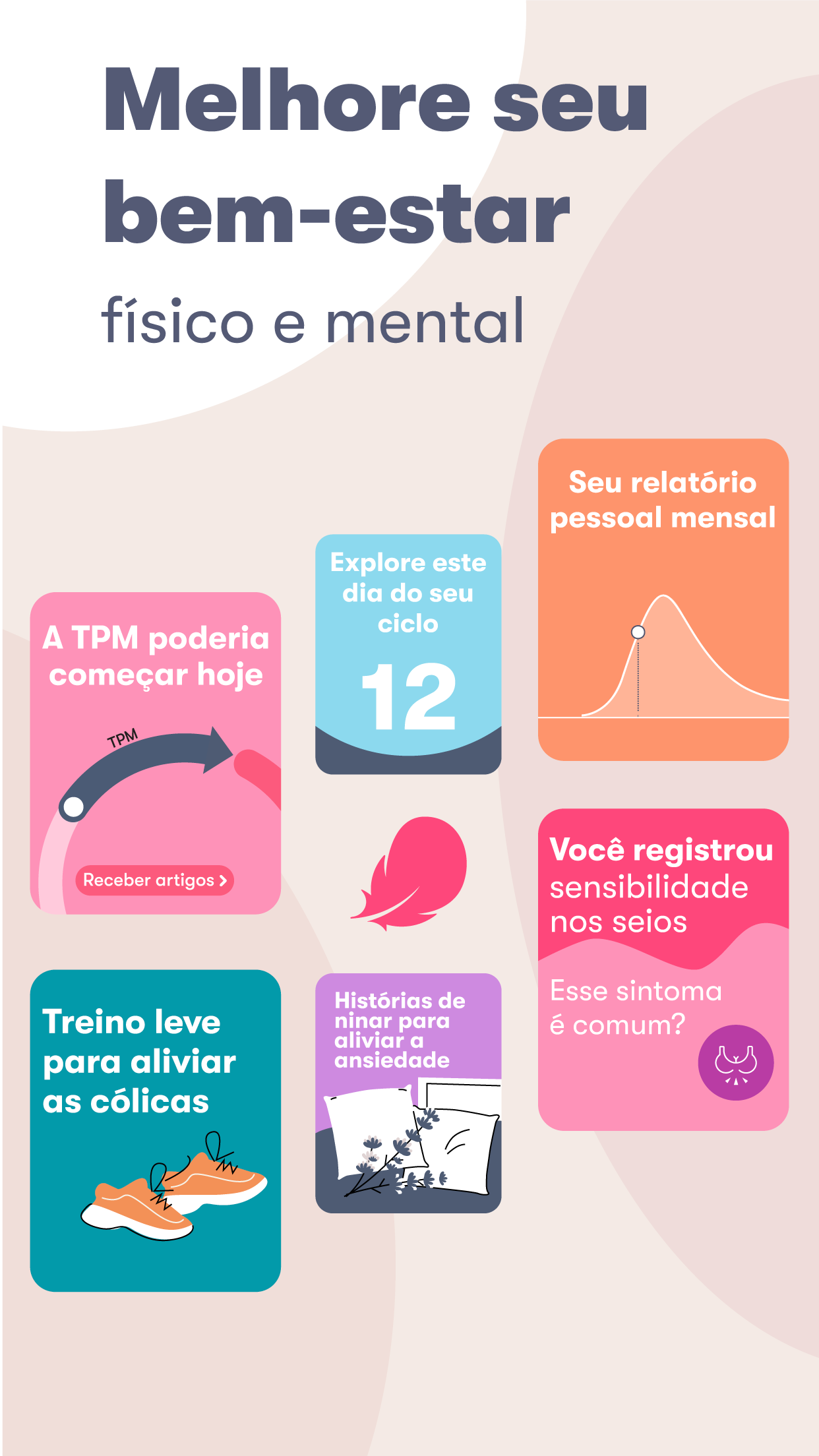 Captura de ecrã 1 da app O meu Calendário Menstrual Flo