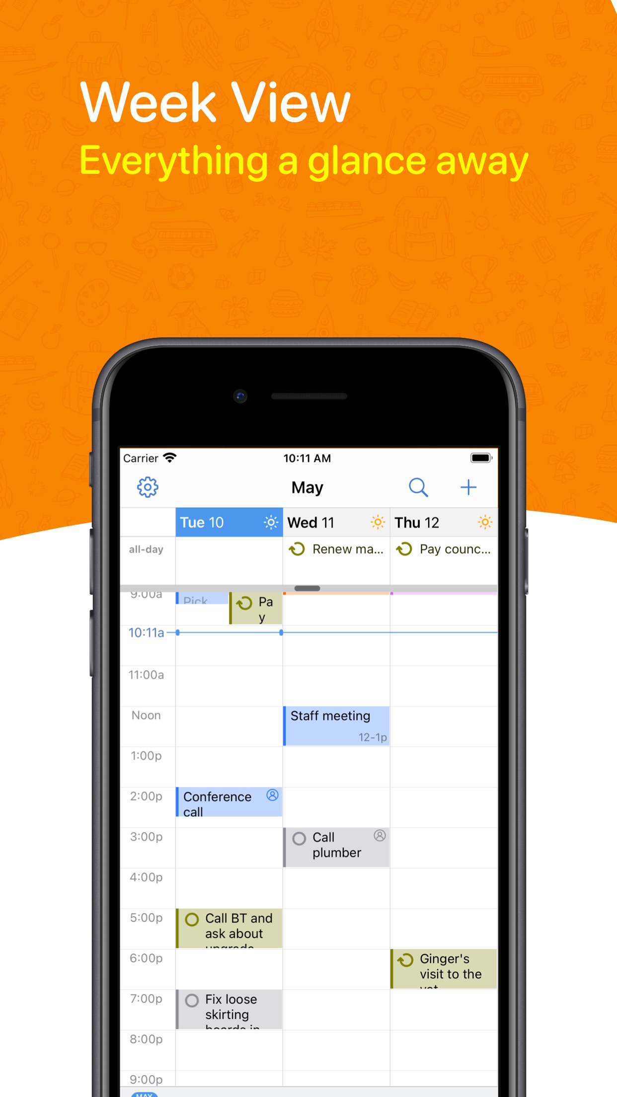 Captura de ecrã 3 da app BusyCal: Agenda e Lembretes