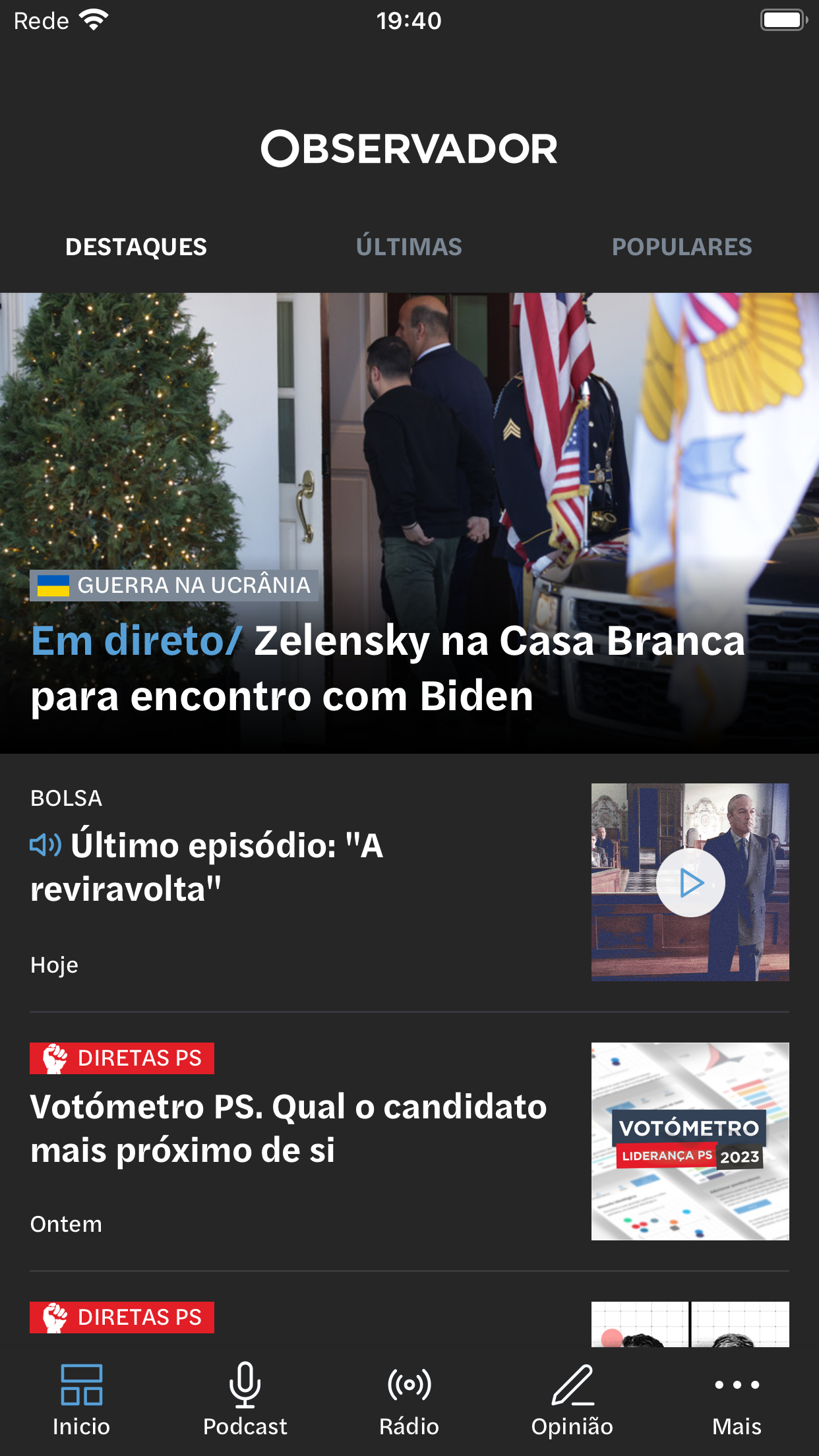 Captura de ecrã 2 da app Observador