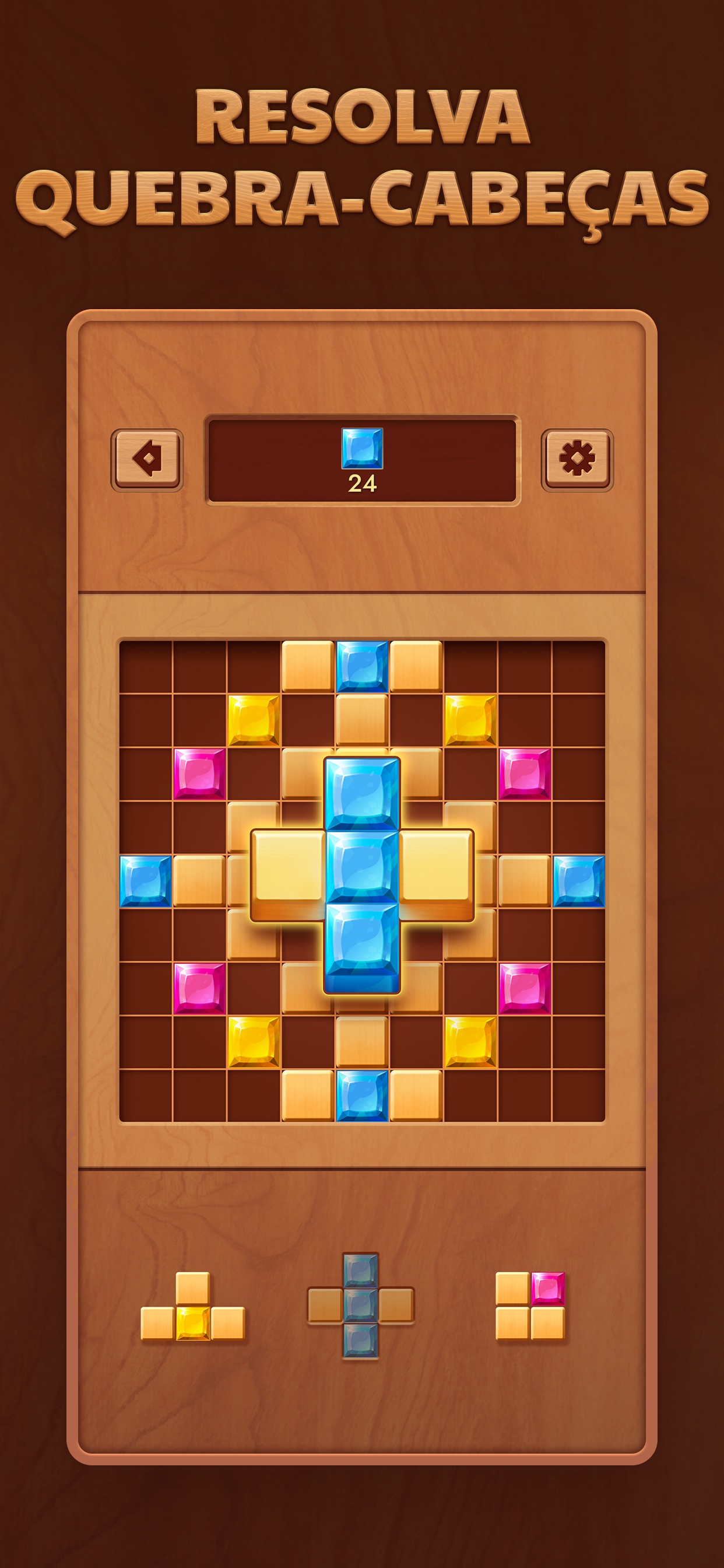 Captura de ecrã 2 da app Woodoku - Puzzles de Blocos