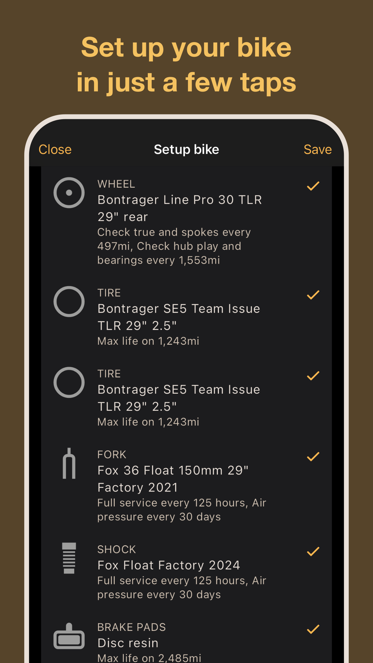 Captura de ecrã 3 da app ProBikeGarage: Bicycle tracker
