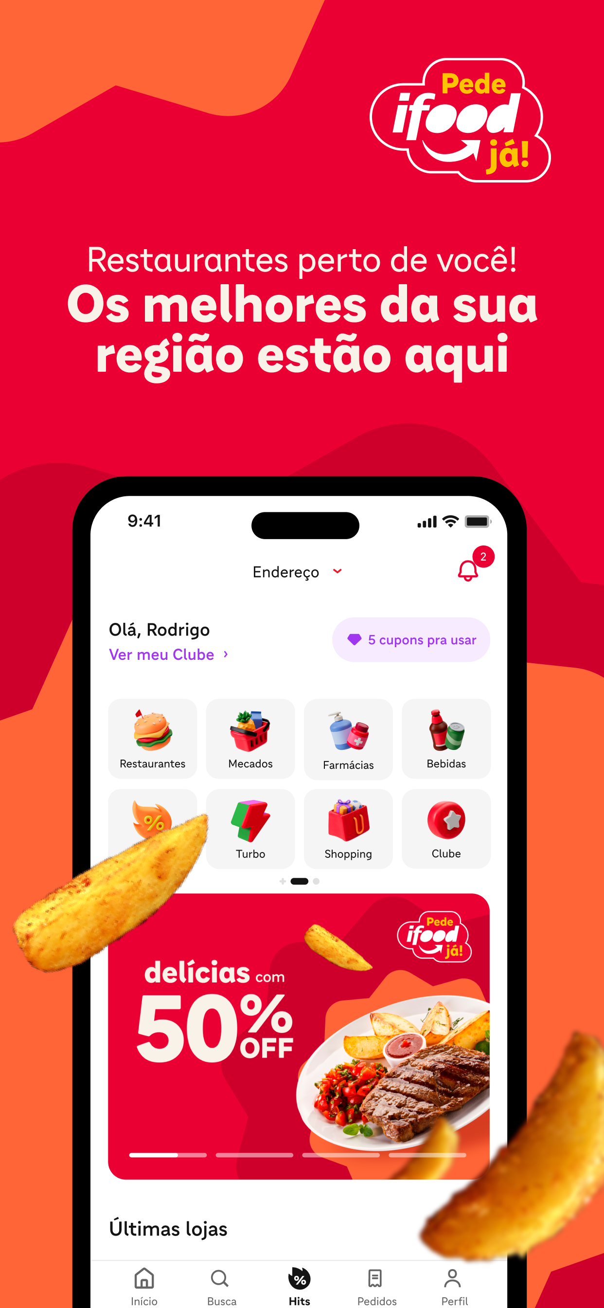Captura de ecrã 3 da app iFood comida e mercado em casa