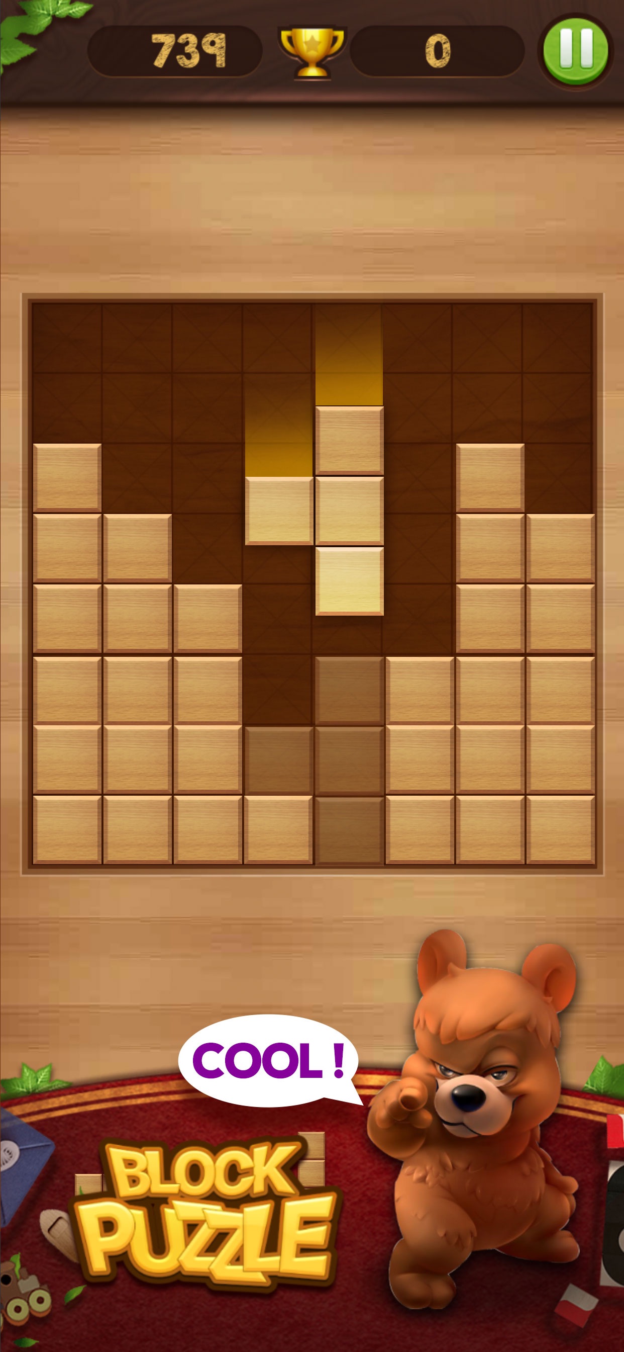 Captura de ecrã 3 da app Block Puzzle Wood