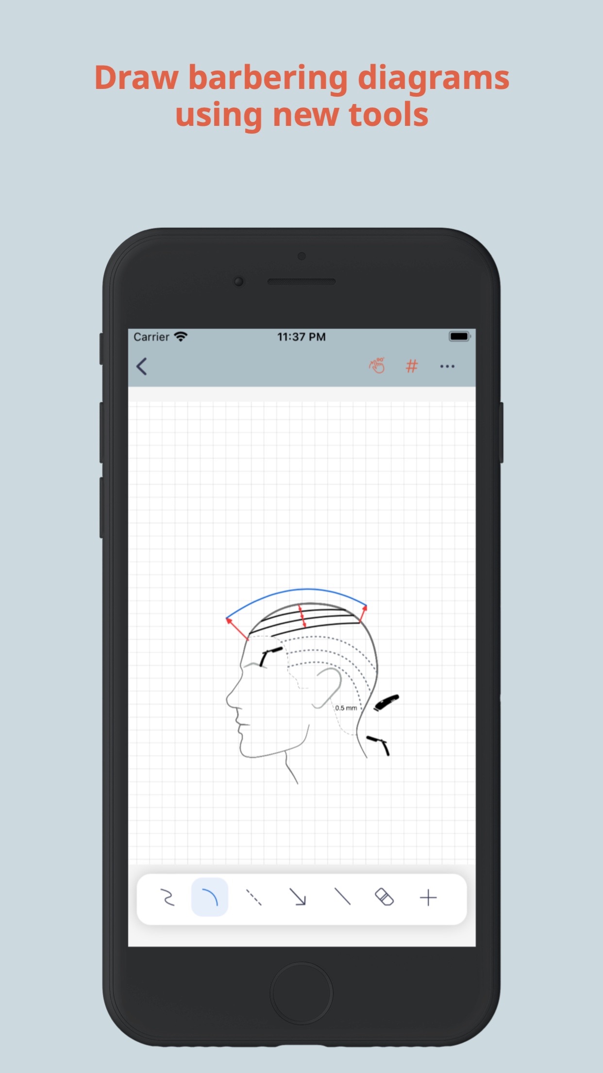 Captura de ecrã 3 da app Hairtechapp - Cutting Diagrams