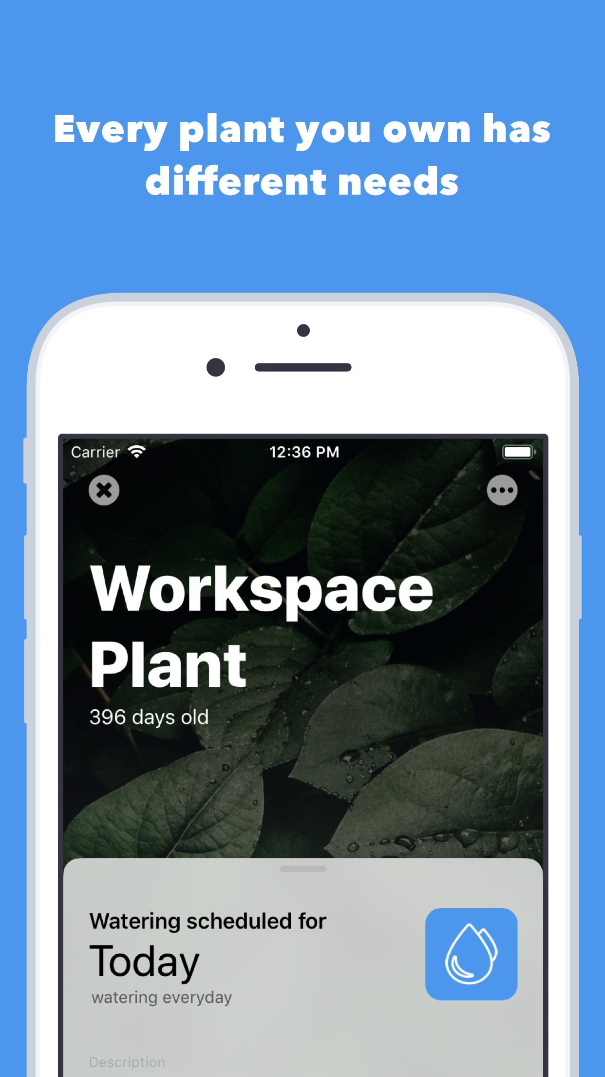 Captura de ecrã 2 da app Water My Plant: Reminder app