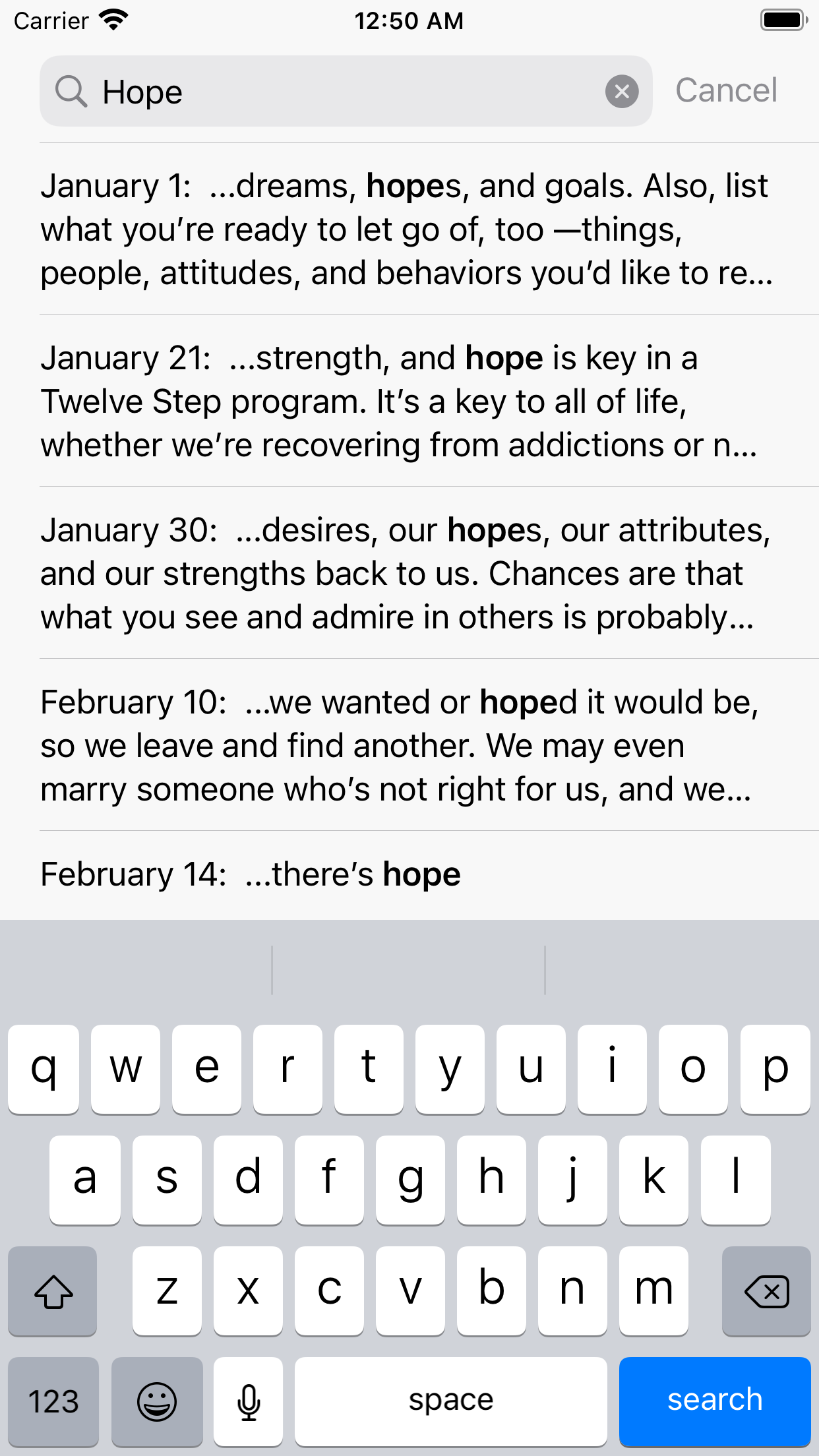 Captura de ecrã 3 da app More Language of Letting Go