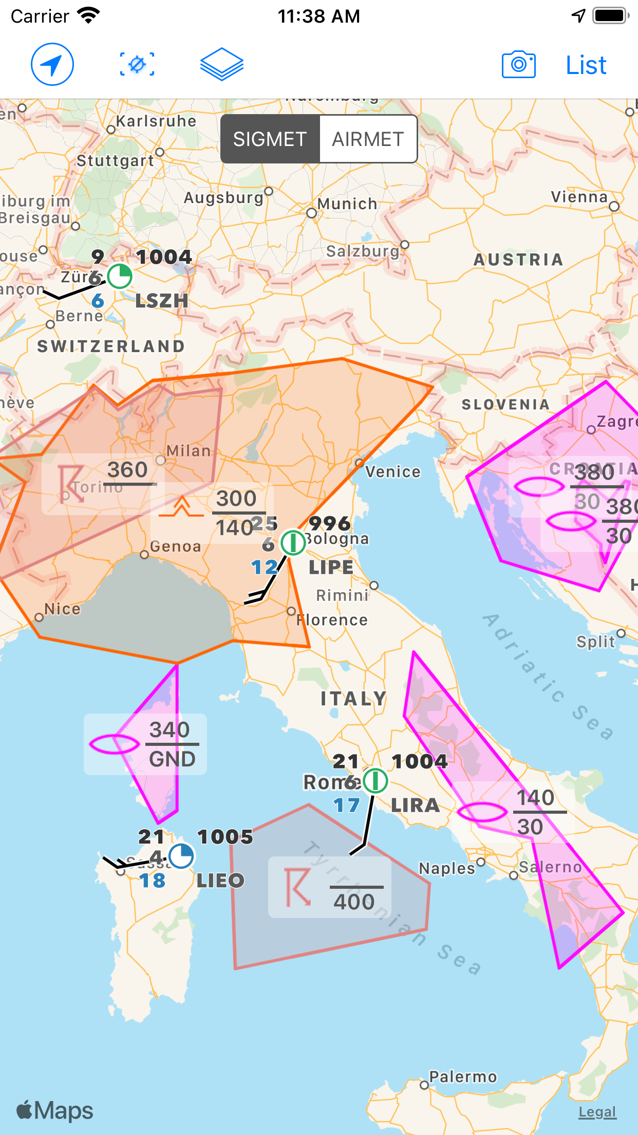 Captura de ecrã 2 da app AeroWeather Pro