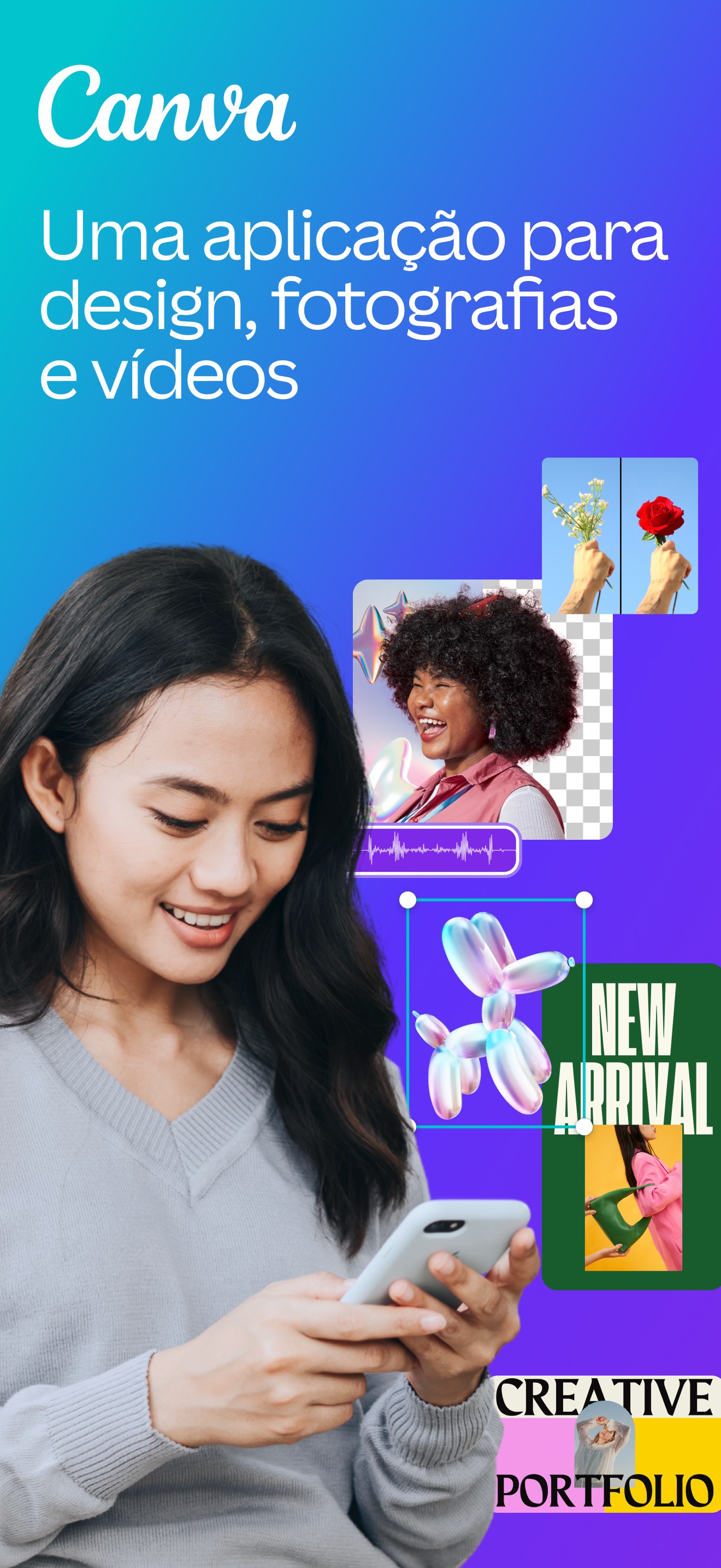Captura de ecrã 1 da app Canva: AI Editor Foto Vídeo
