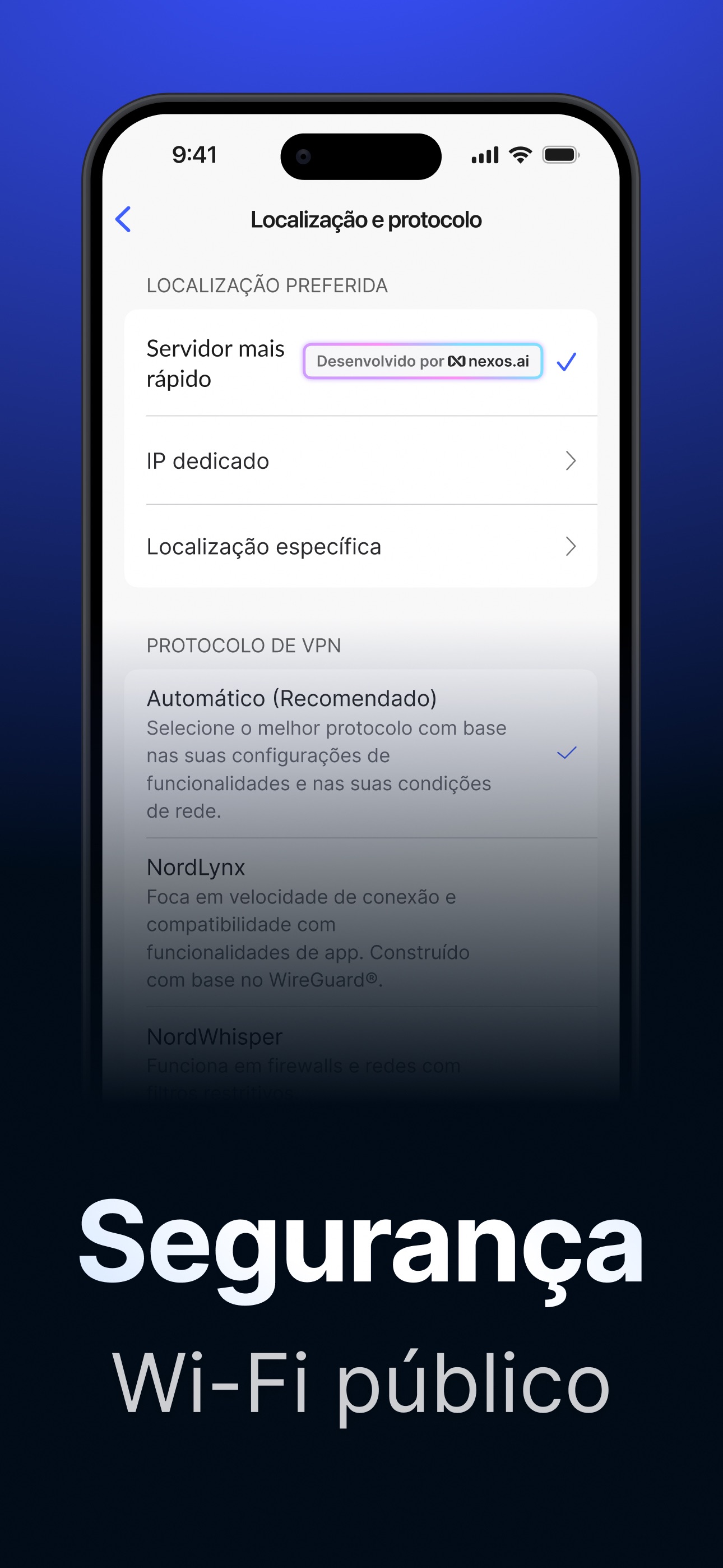 Captura de ecrã 4 da app VPN rápida e ilimitada NordVPN