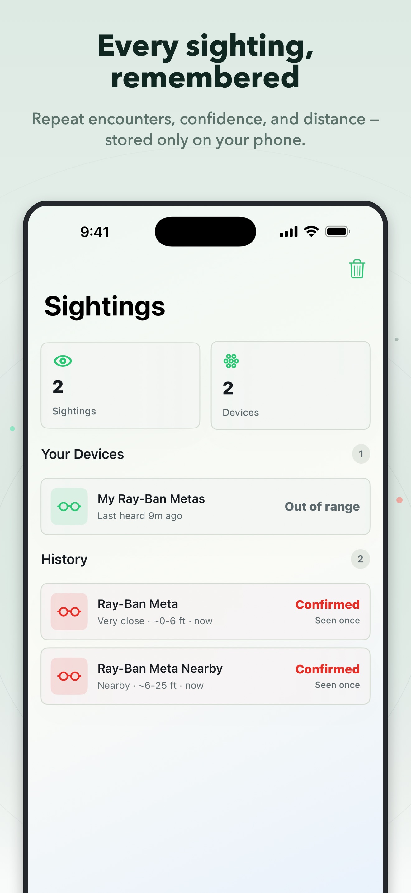 Captura de ecrã 3 da app Antizuck Smart Glasses Scanner