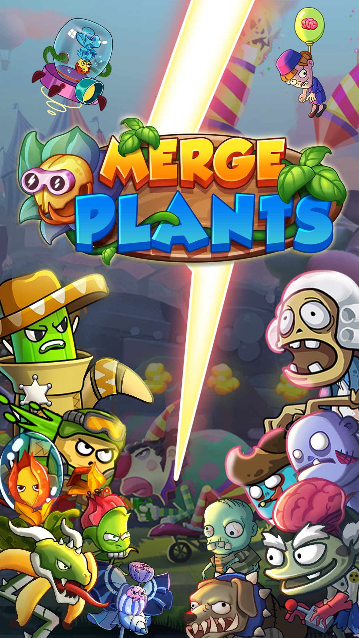 Captura de ecrã 1 da app Merge Plants - Monster Defense