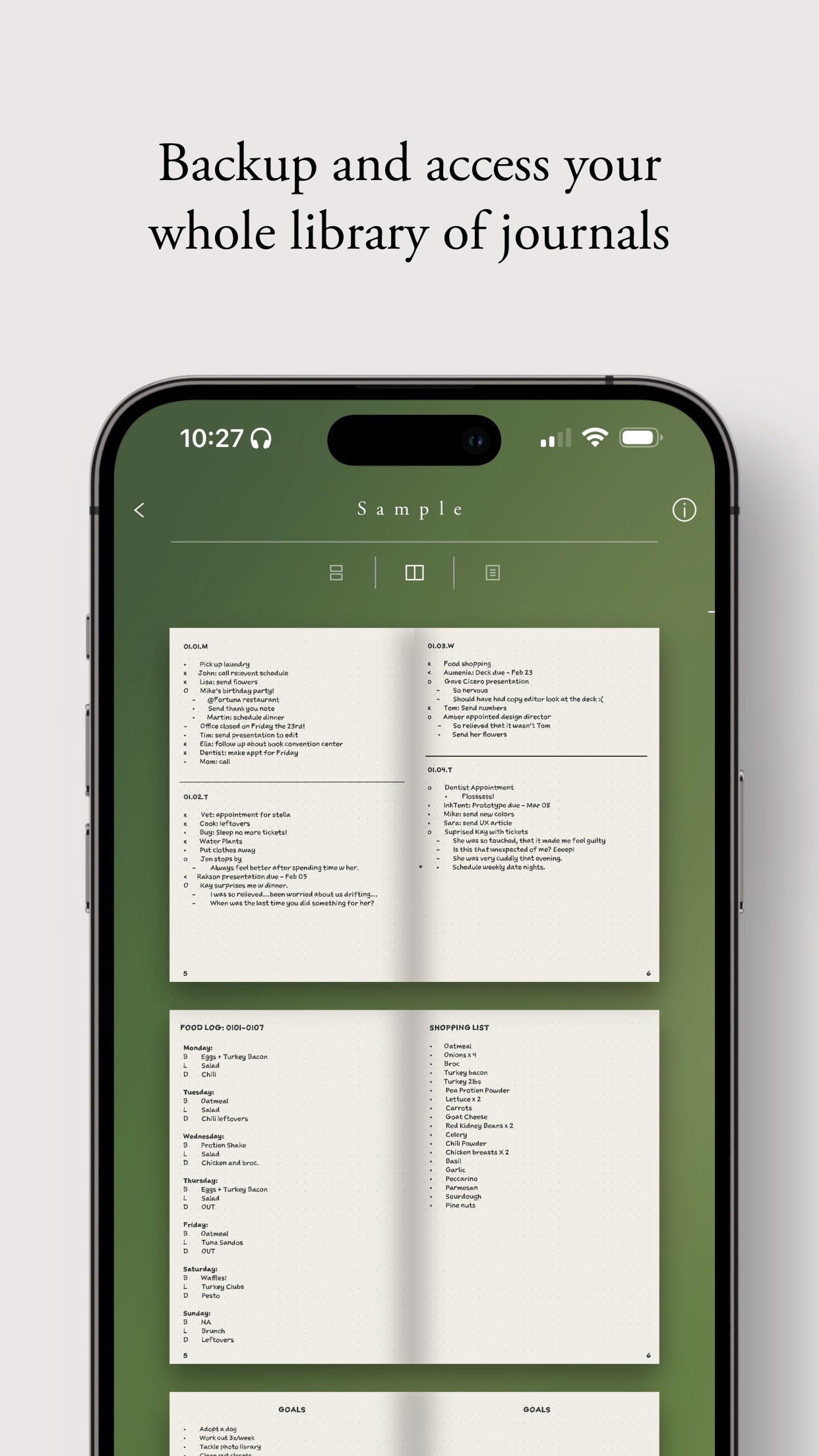 Captura de ecrã 3 da app Bullet Journal Companion