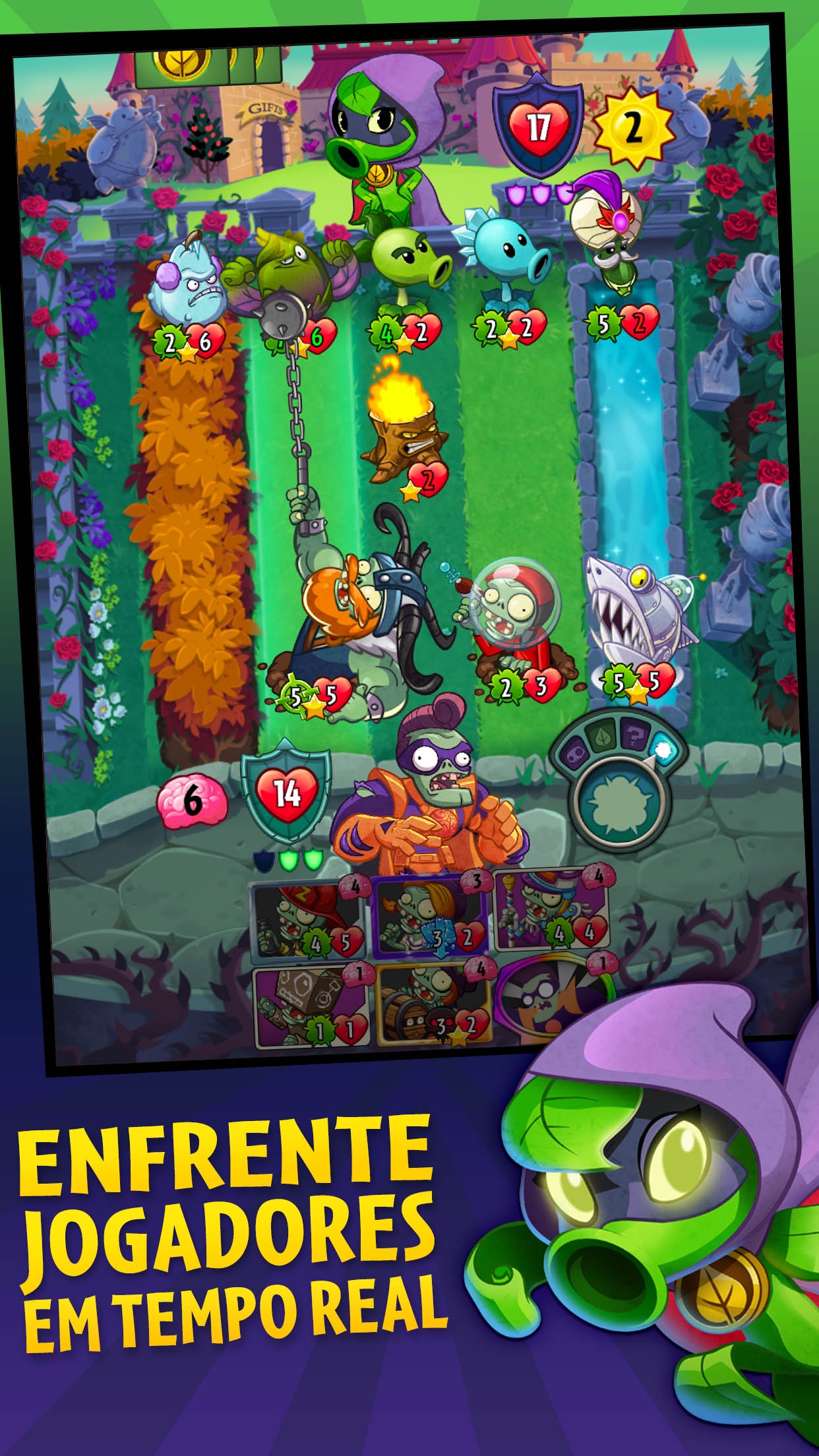 Captura de ecrã 1 da app Plants vs. Zombies™ Heroes