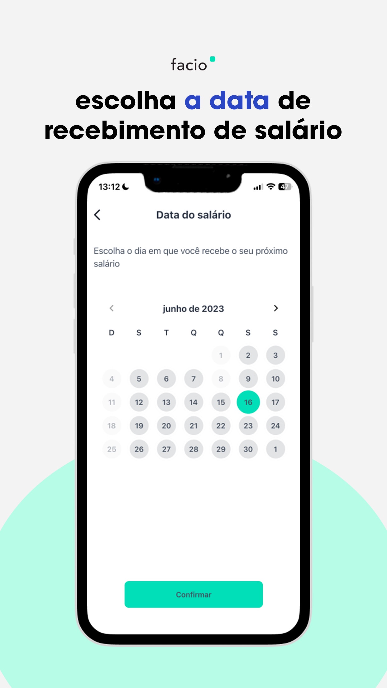 Captura de ecrã 3 da app Facio - Antecipação de salário