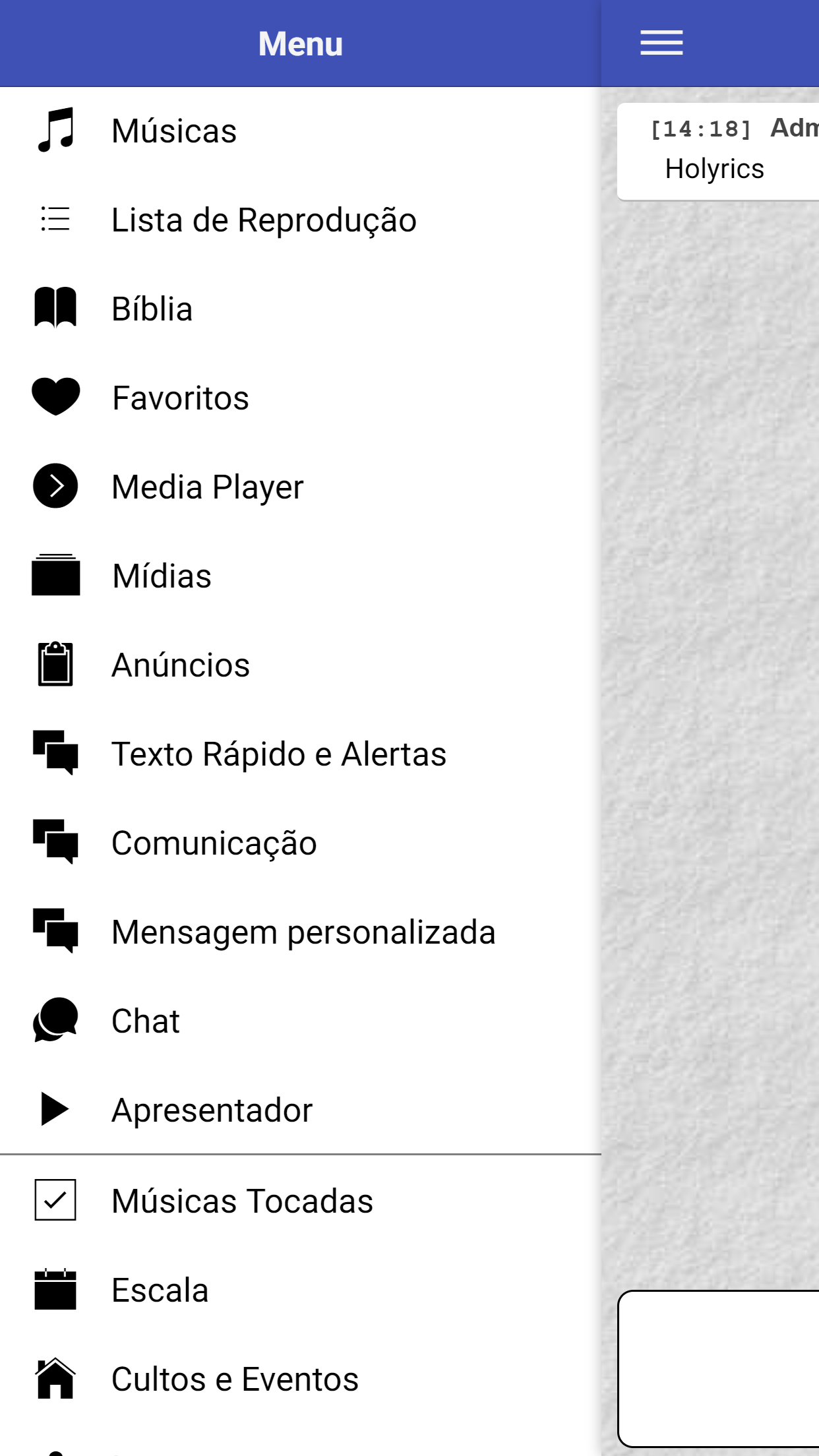 Captura de ecrã 4 da app Holyrics