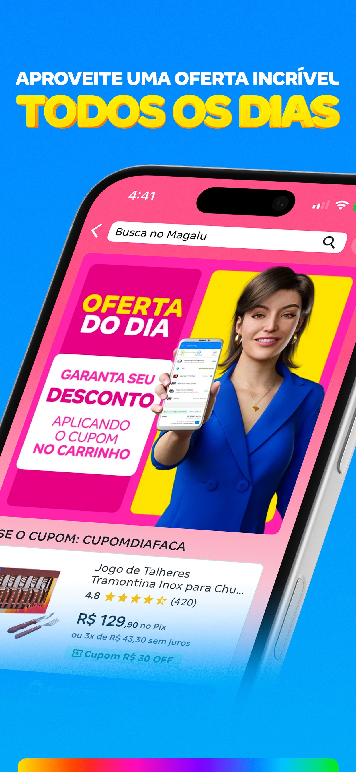 Captura de ecrã 4 da app Magalu: compras com descontos