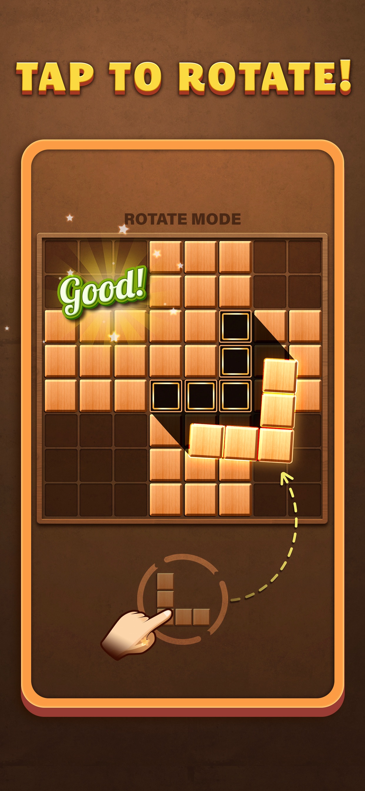 Captura de ecrã 1 da app Fill Wooden Block Puzzle 8x8