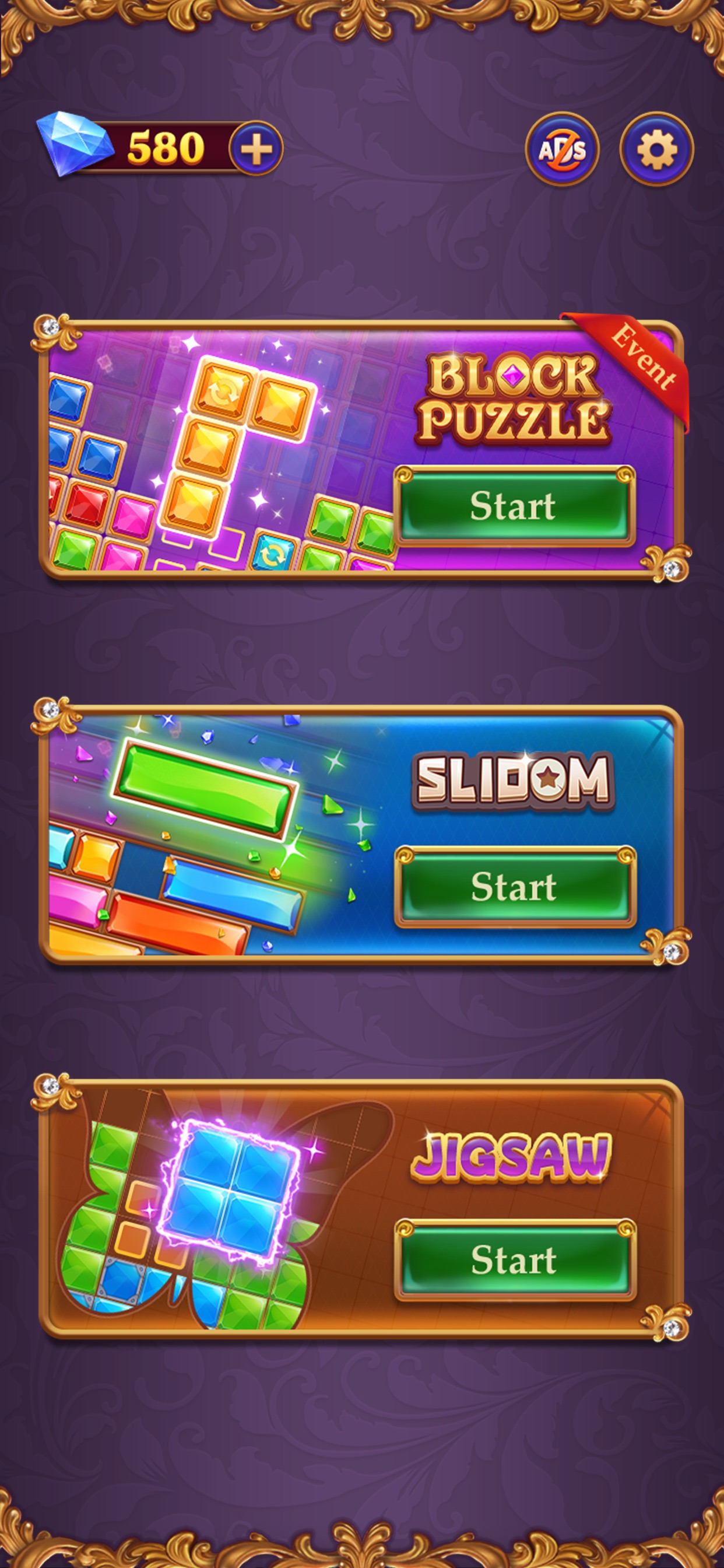 Captura de ecrã 2 da app Block Puzzle: Diamond Star