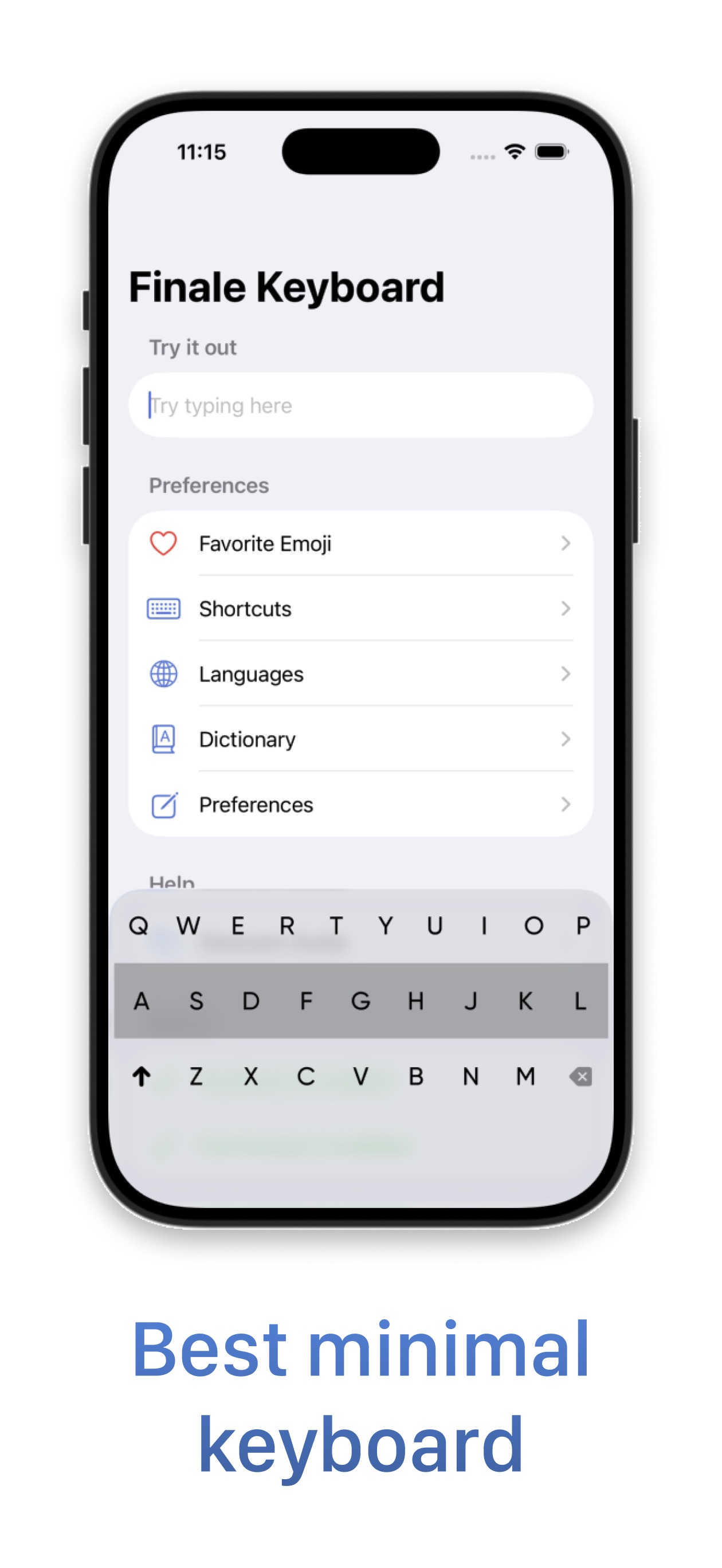 Captura de ecrã 1 da app Finale Keyboard