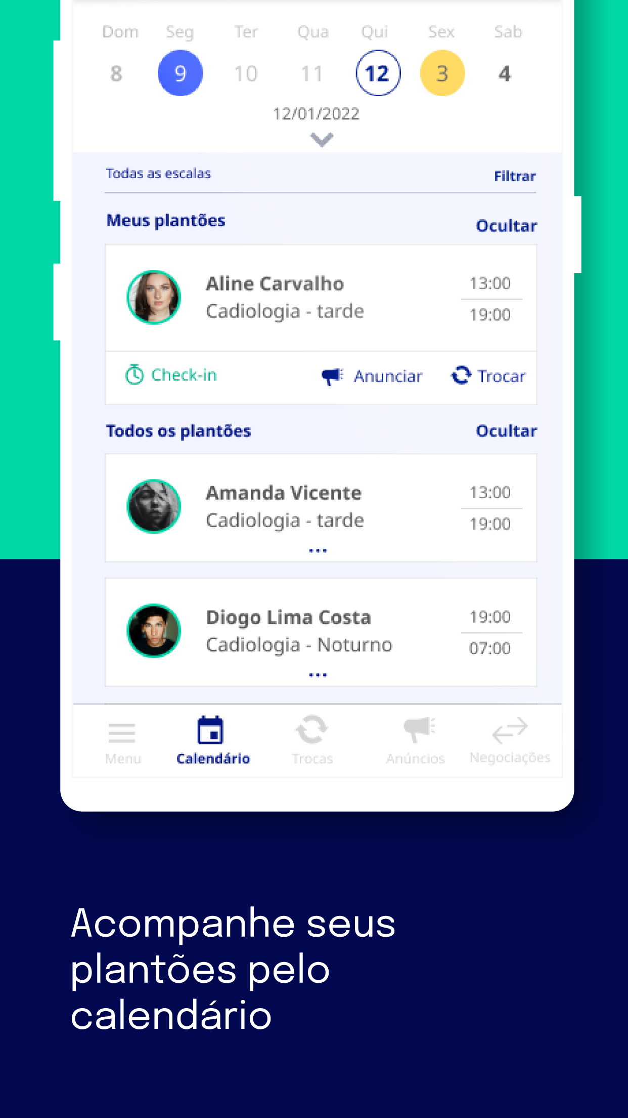 Captura de ecrã 3 da app Escala Plantões