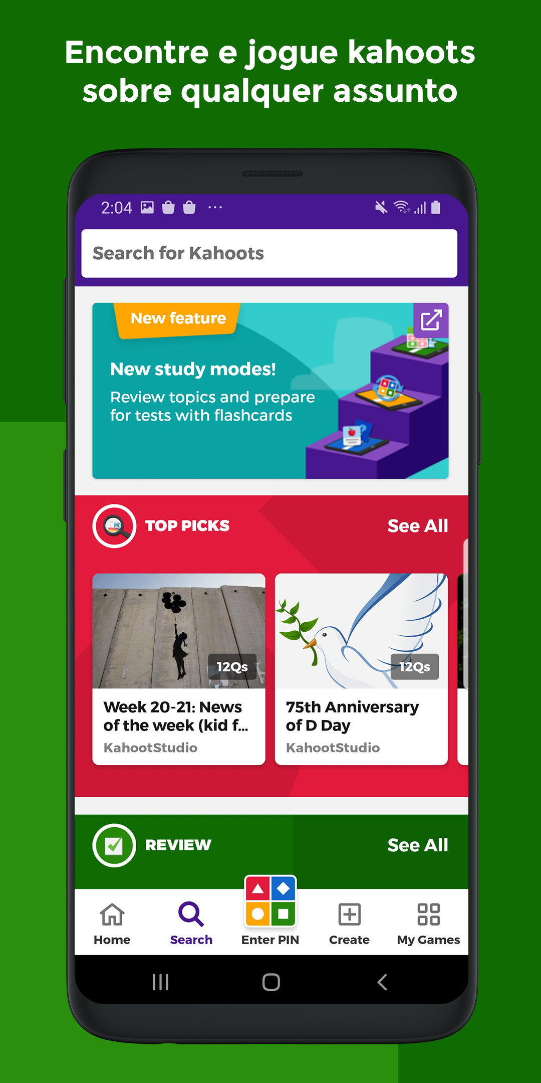 Captura de ecrã 3 da app Kahoot! Jogar e criar quizzes