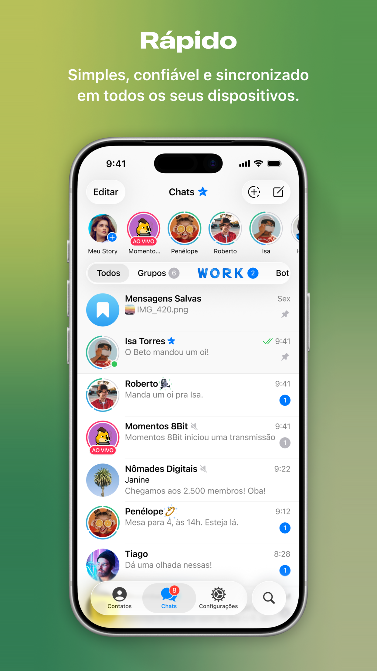 Captura de ecrã 1 da app Telegram Messenger