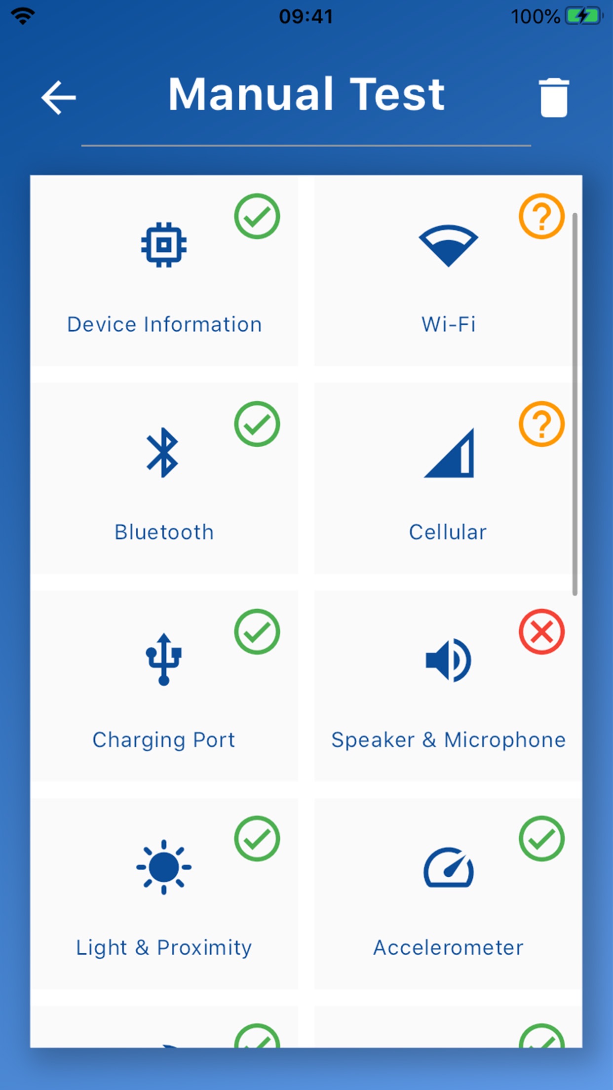 Captura de ecrã 1 da app iTest.