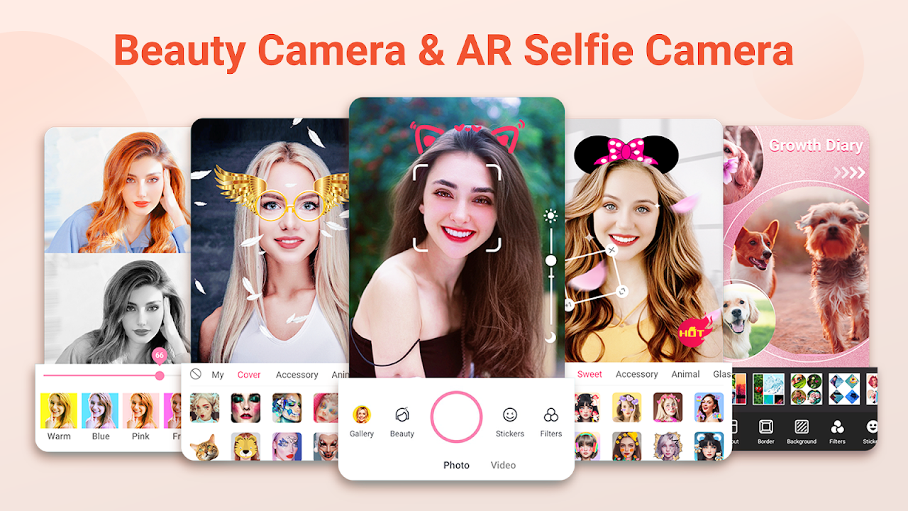 Captura de ecrã 1 da app Câmera de Beleza-Câmera Selfie