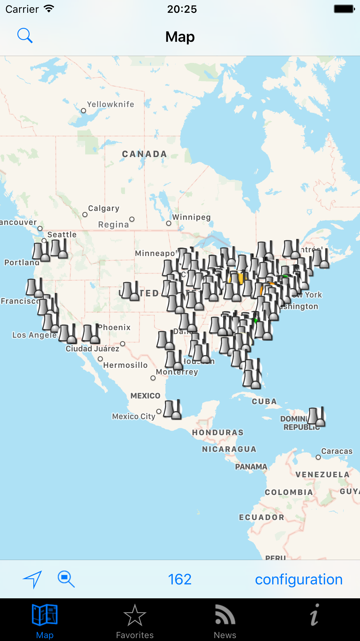 Captura de ecrã 1 da app Nuclear Power Plants - Atomkraft