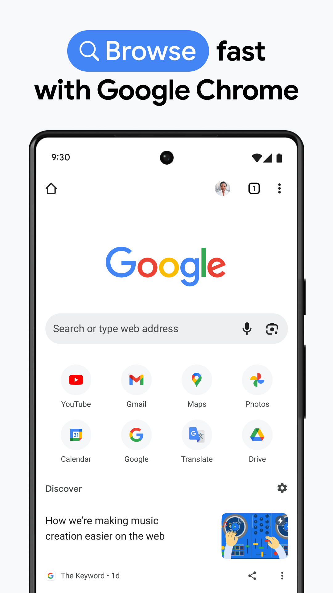 Captura de ecrã 1 da app Chrome Beta