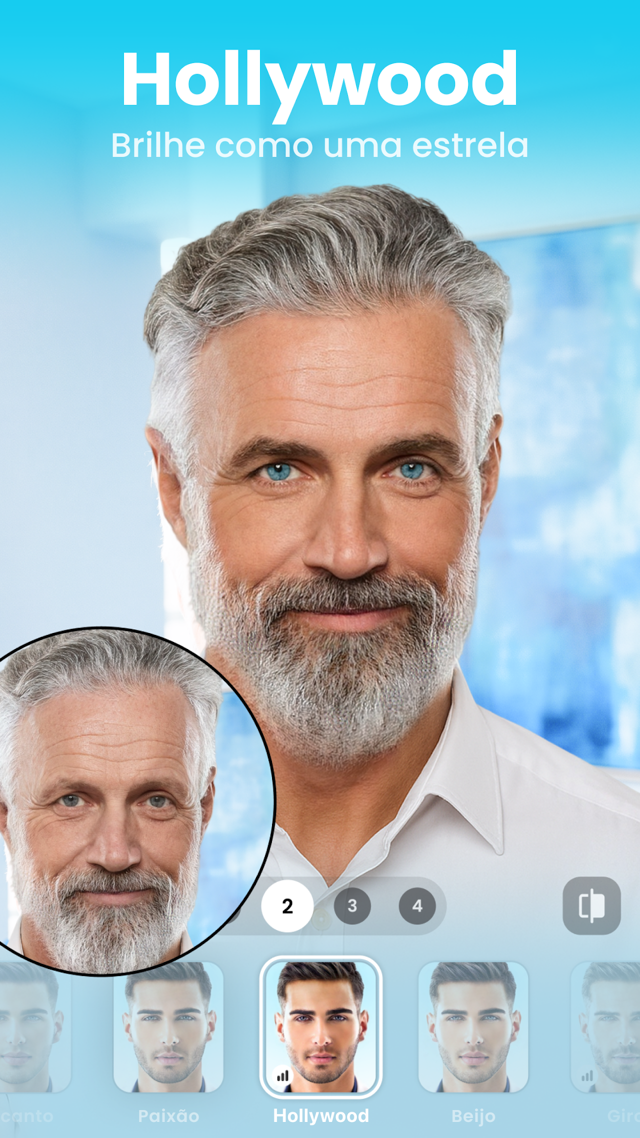 Captura de ecrã 2 da app FaceApp: Editor de Faces
