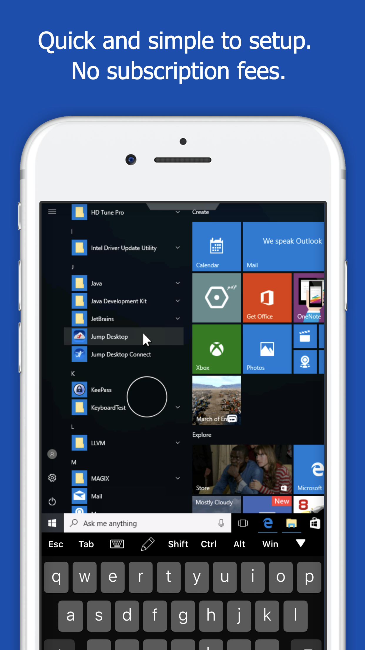 Captura de ecrã 2 da app Jump Desktop (RDP, VNC, Fluid)