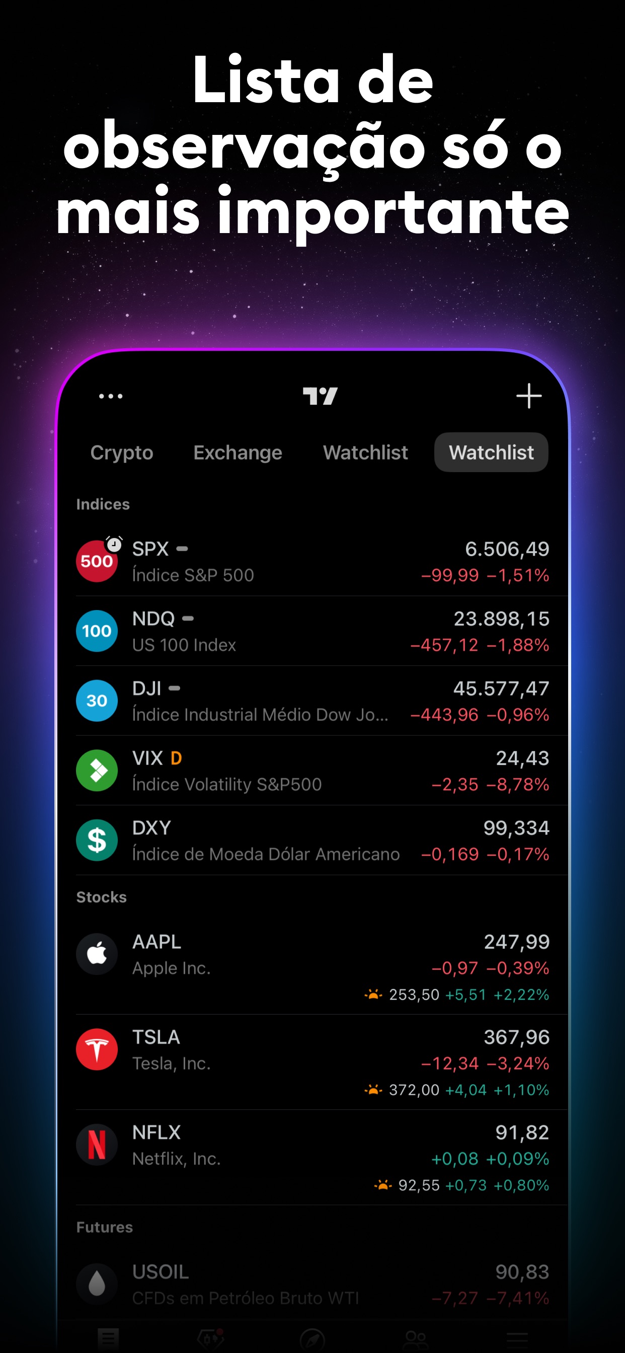 Captura de ecrã 2 da app TradingView - Bolsa e Cripto
