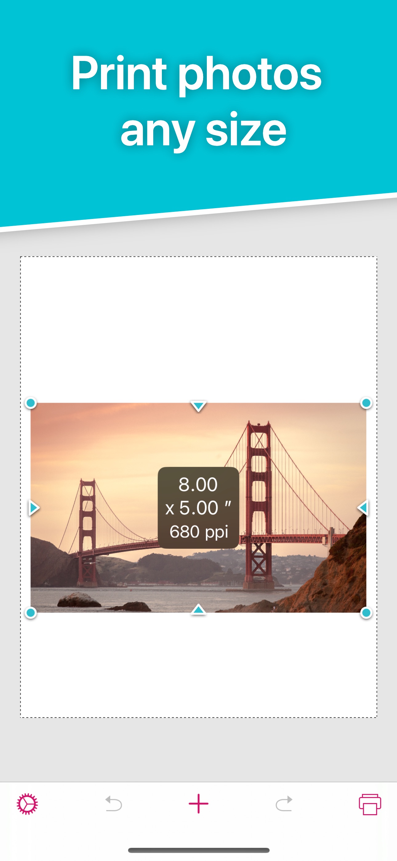 Captura de ecrã 1 da app Print to Size
