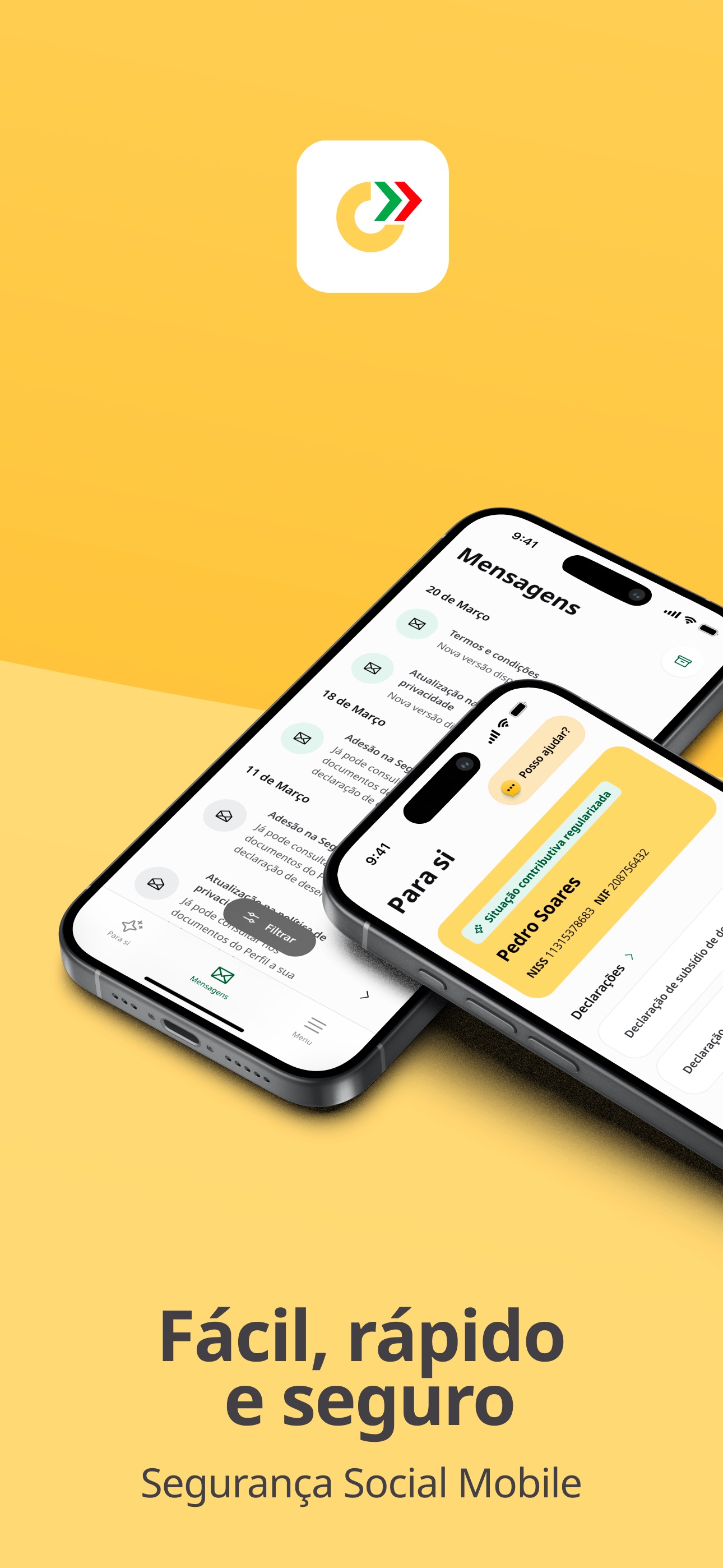 Captura de ecrã 1 da app Segurança Social