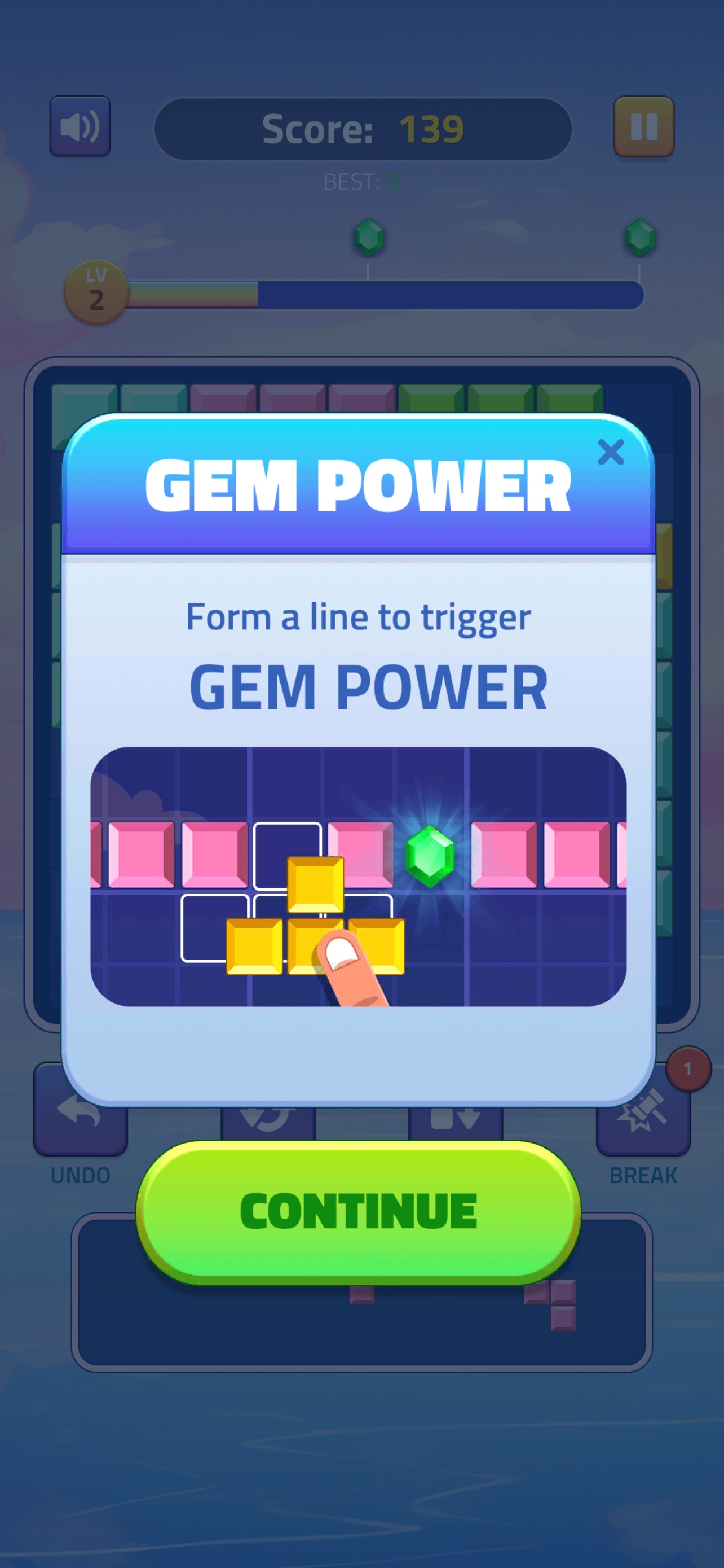 Captura de ecrã 4 da app Block Puzzle - Gems Adventure